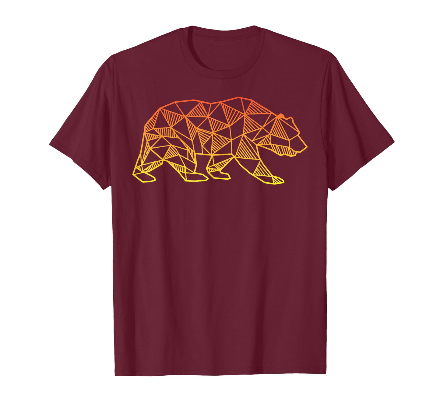Geometric Bear Retro T Shirt Wild Alaska Mountain Animal T-Shirt