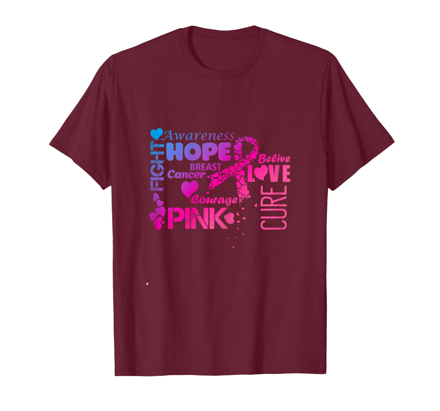 Breast Cancer Awareness Shirt Strength Faith Hope Love Cure T-Shirt