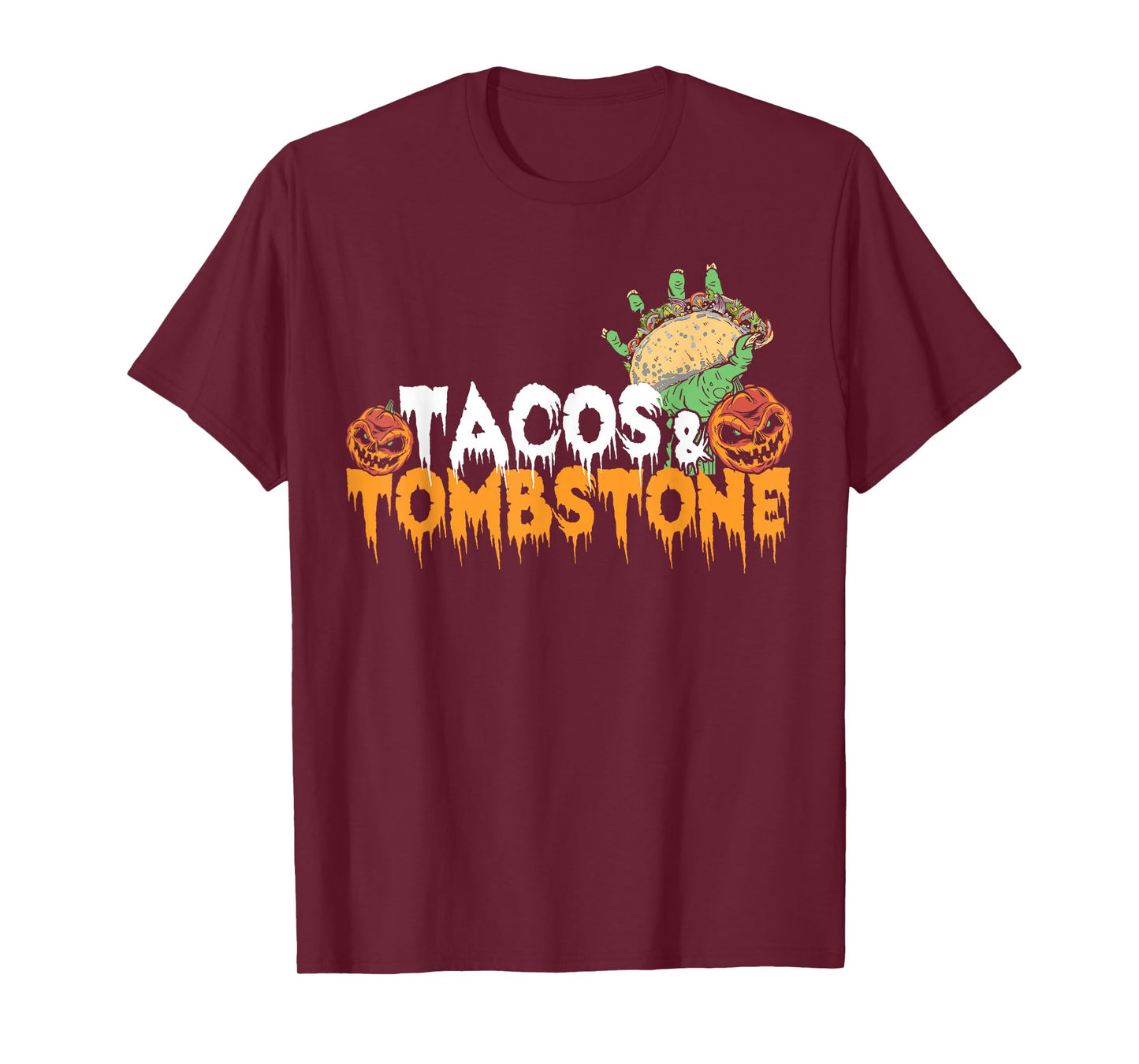 Tacos & Tombstone Halloween Design T-Shirt