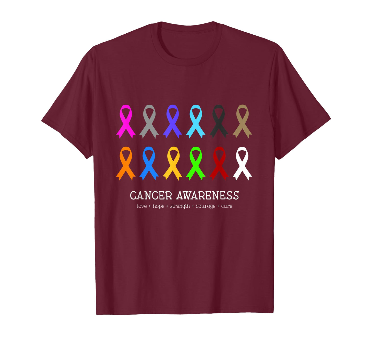 Cancer Awareness Clothing - Fight Cancer Ribbon T-Shirt