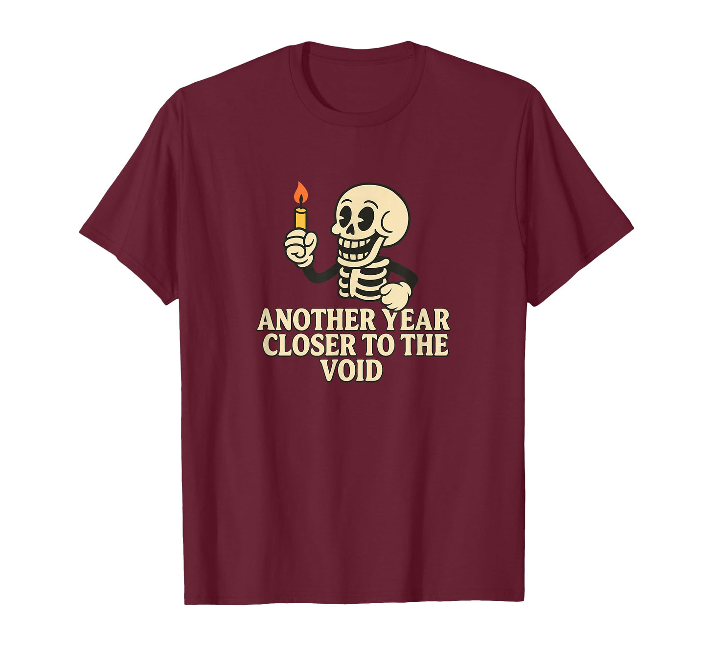 Another Year Closer to The Void Retro Skeleton T-Shirt