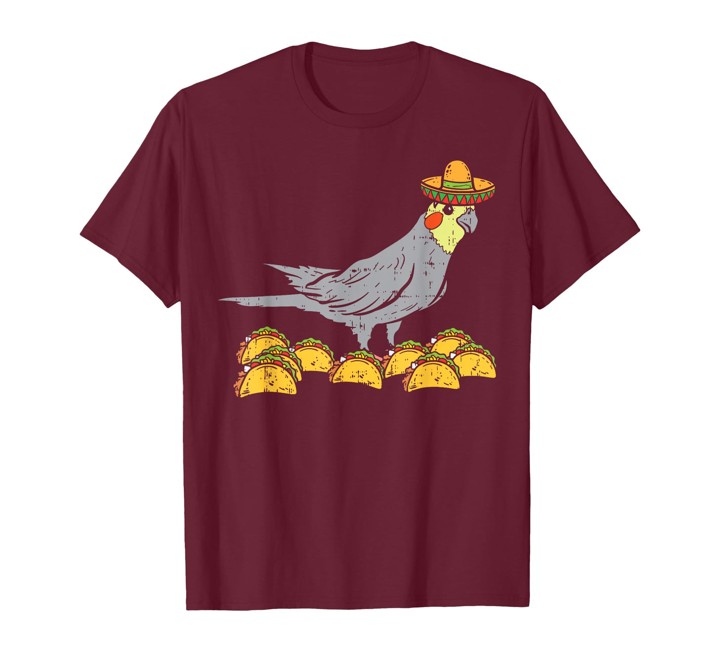 Cockatiel Bird Sombrero Tacos Cinco De Mayo Mexican T-Shirt