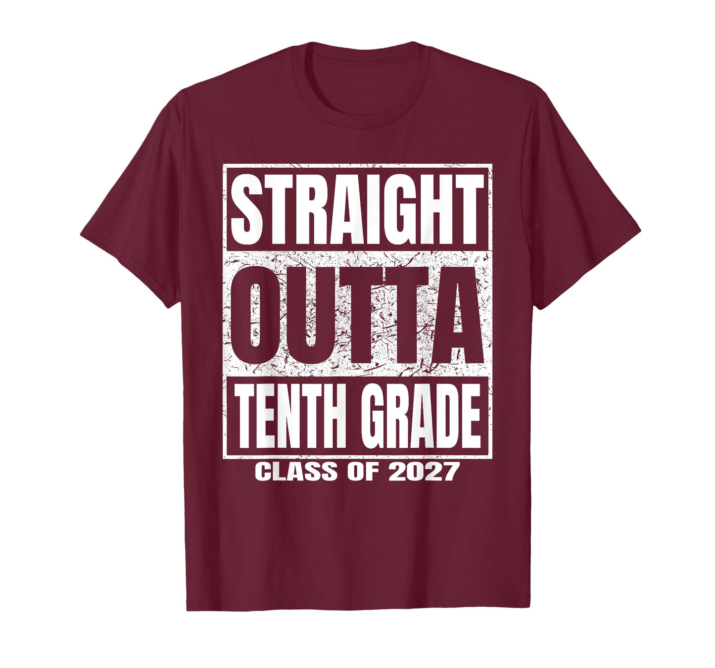 Straight Outta Tenth Grade Graduation Class 2027 10th Grade T-Shirt