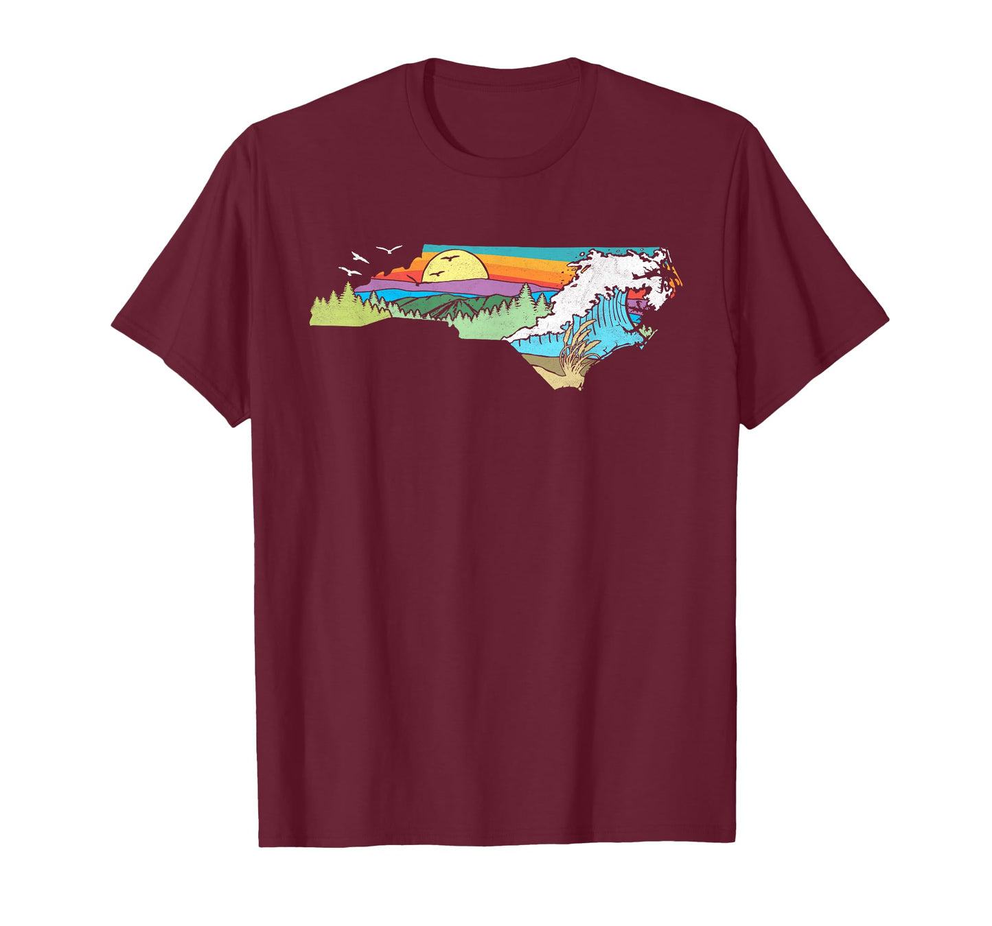 North Carolina Outdoors Retro Nature Lover Graphic T-Shirt