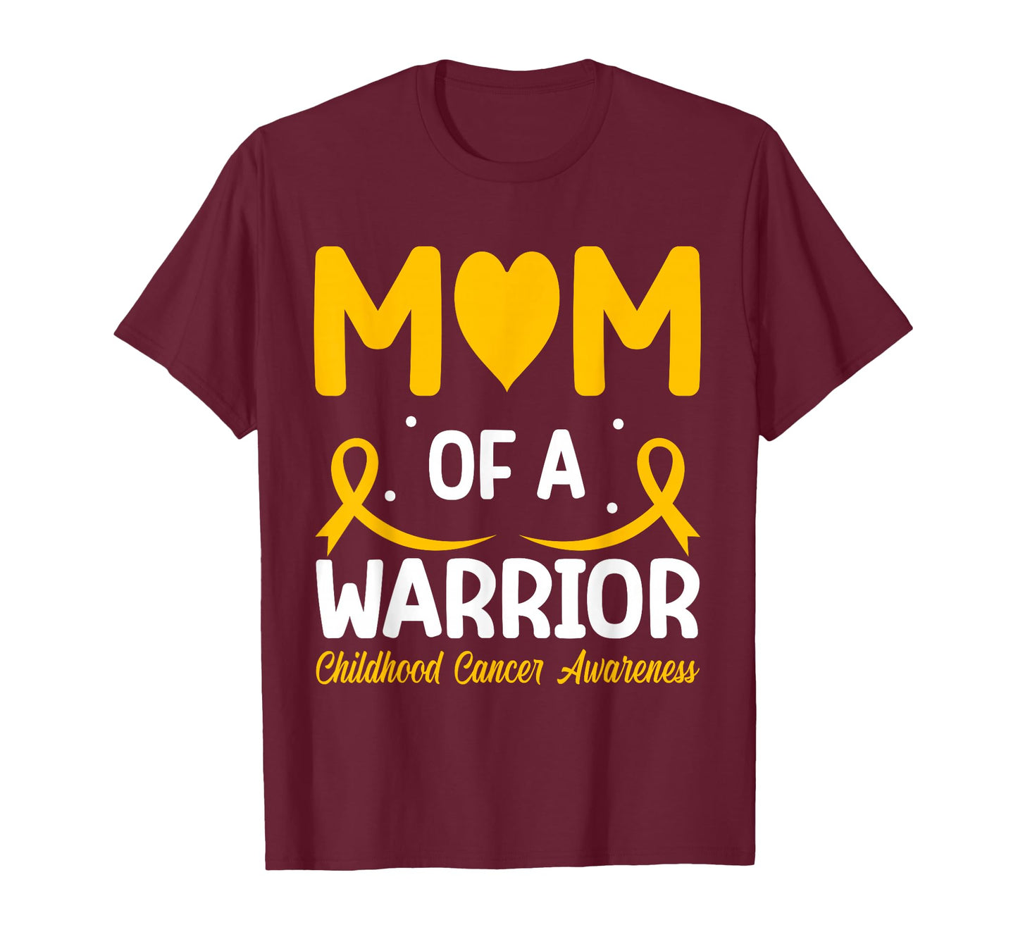 Mom of A Warrior Childhood Cancer Awareness T-Shirt