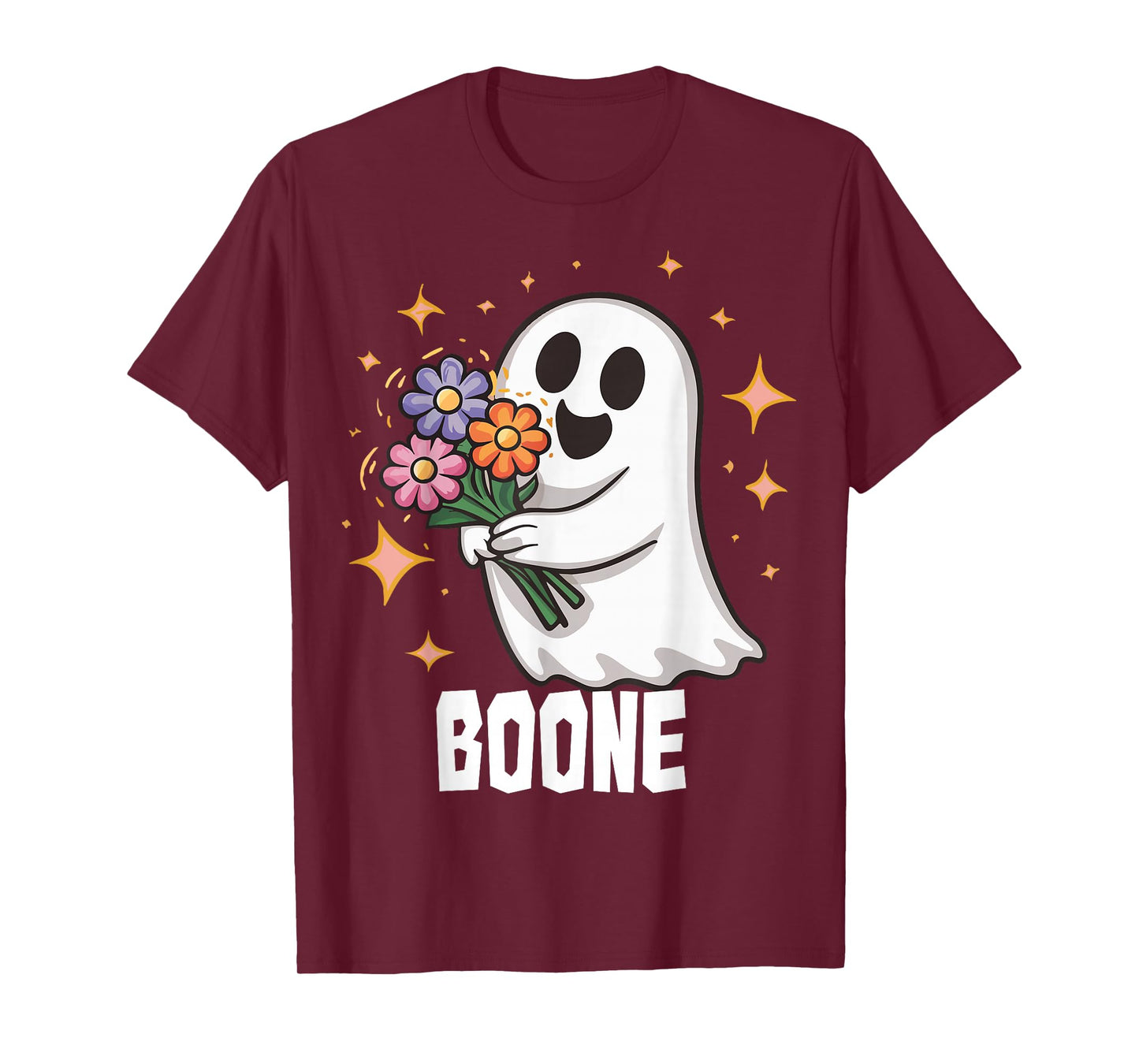 Retro Boo Boone Girls First Name Funny Halloween Ghost 2025 T-Shirt