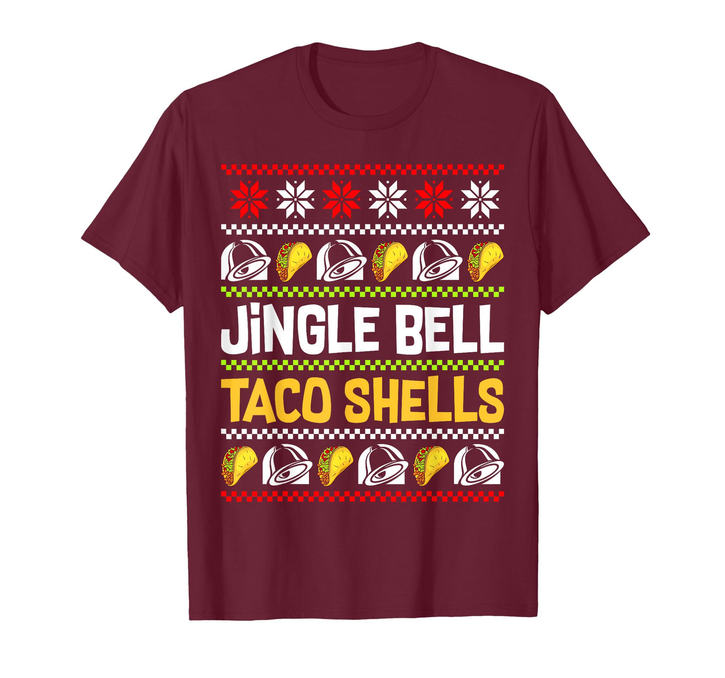 Groovy Christmas Jingle Bells Taco Shells Ugly Xmas Family T-Shirt