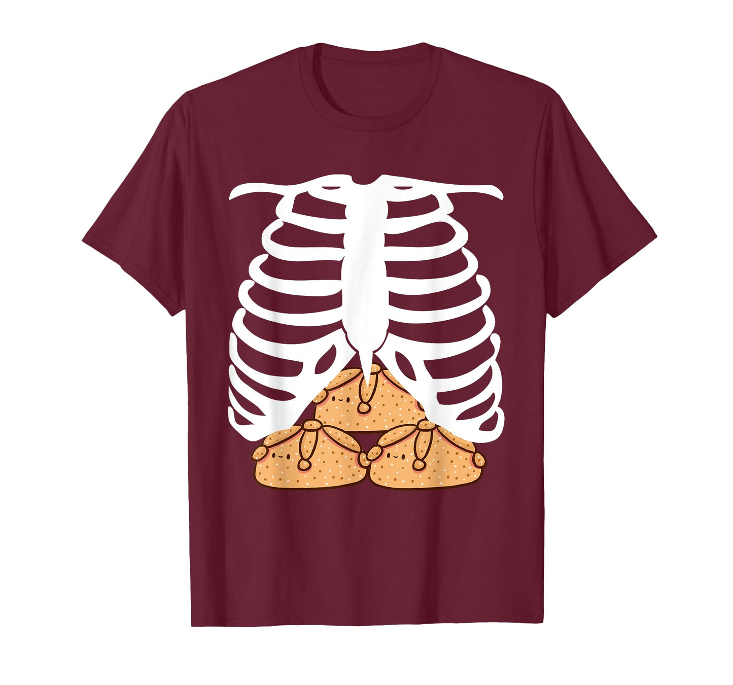 Skeleton Rib cage with Mexican Pan de Muerto - Food Costume T-Shirt