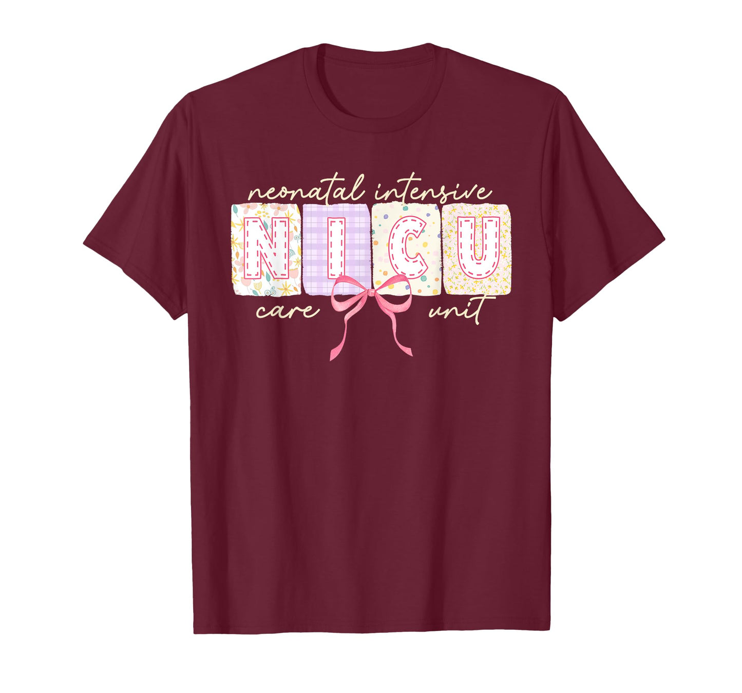 Cute Coquette Bow Spring NICU Nurse T-Shirt