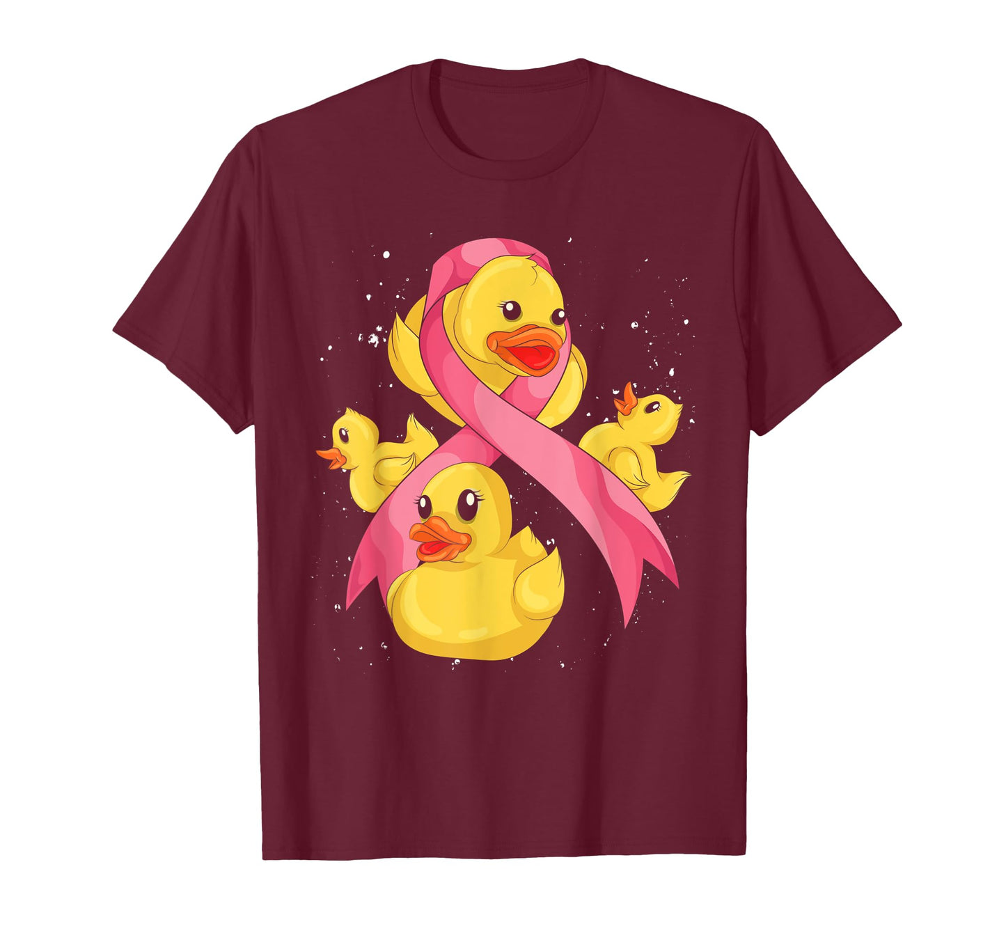 Cute Rubber Duck Duckie Pink Ribbon Breast Cancer Awareness T-Shirt