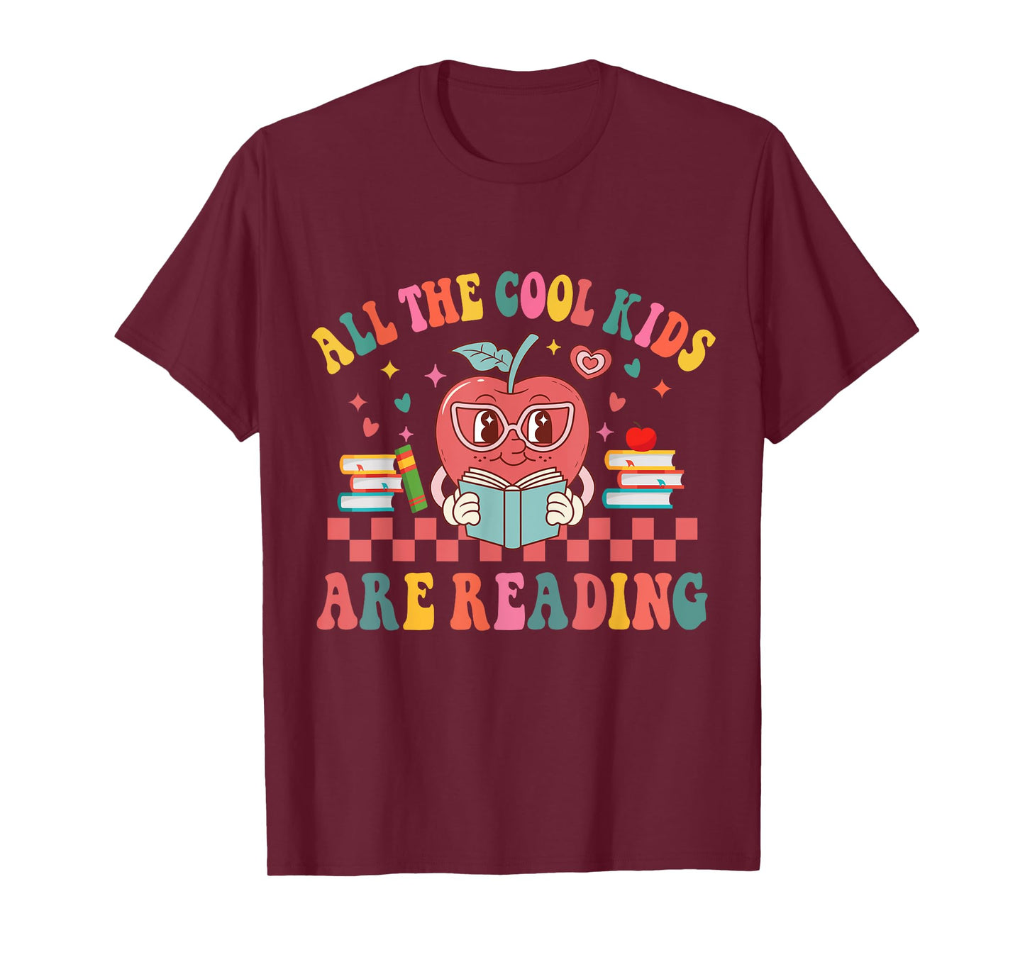 All The Cool Kids Are Reading Book Reading Teacher School T-Shirt