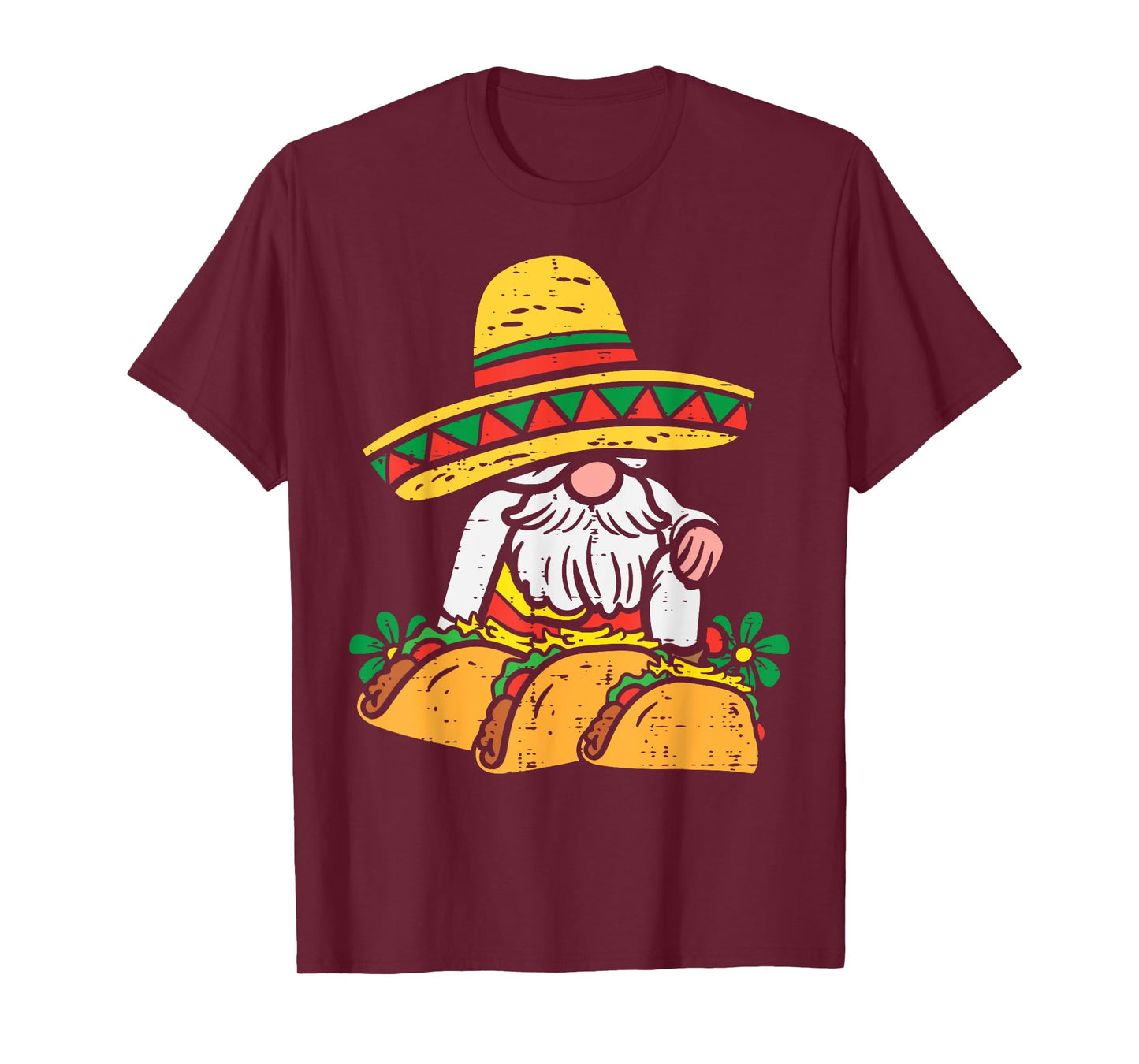 Mexican Gnome Sombrero Tacos Cinco De Mayo Fiesta Men Women T-Shirt