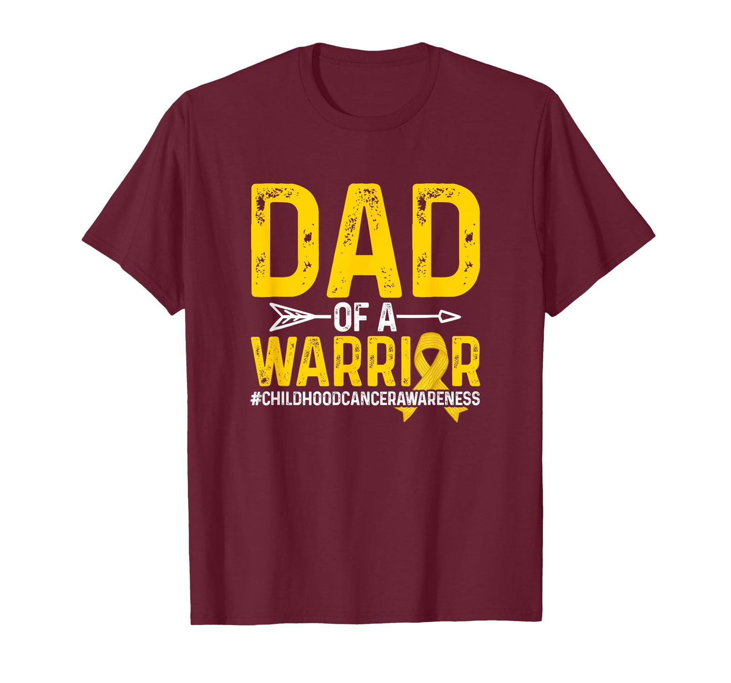 Dad Of A Childhood Cancer Warrior Childhood Cancer Awareness T-Shirt