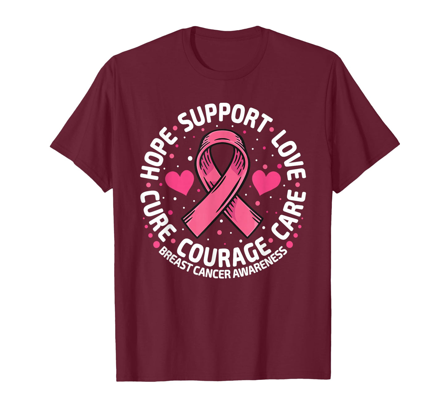 Breast Cancer Support Pink Ribbon Breast Cancer Awareness T-Shirt