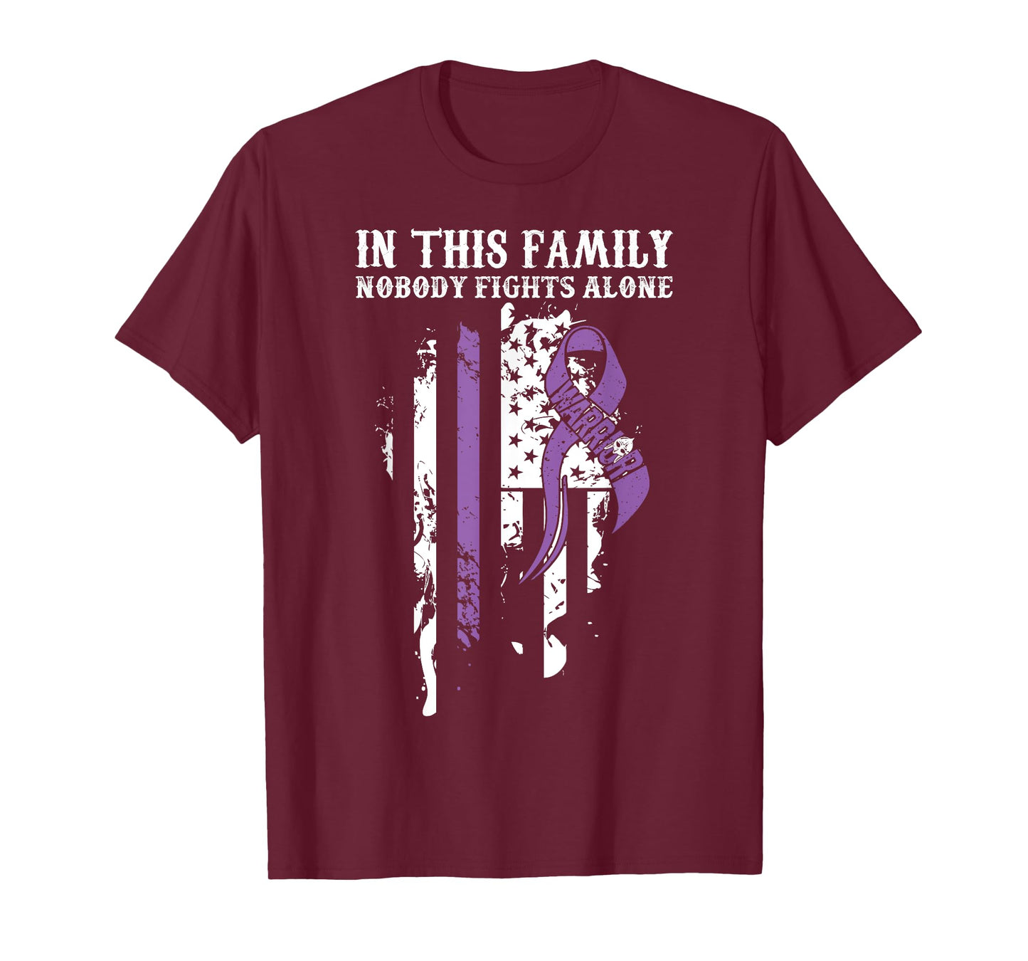 Nobody Alone- Vulvar Cancer Awareness Supporter Ribbon T-Shirt