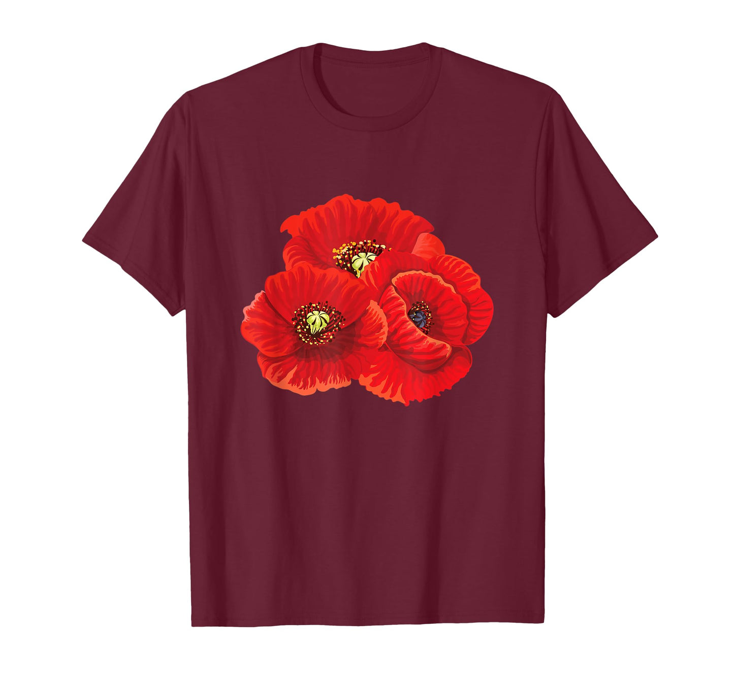 Poppy Flower Flowers Flora Nature Blossom Poppies Floral T-Shirt