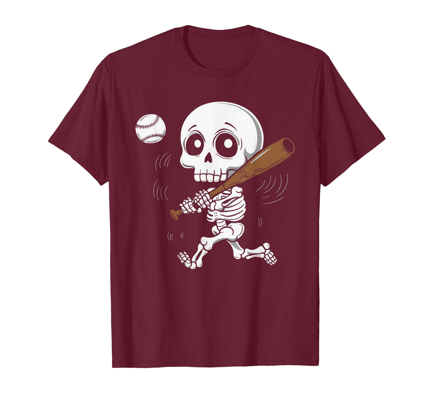 Skeleton Playing Baseball T-Shirt