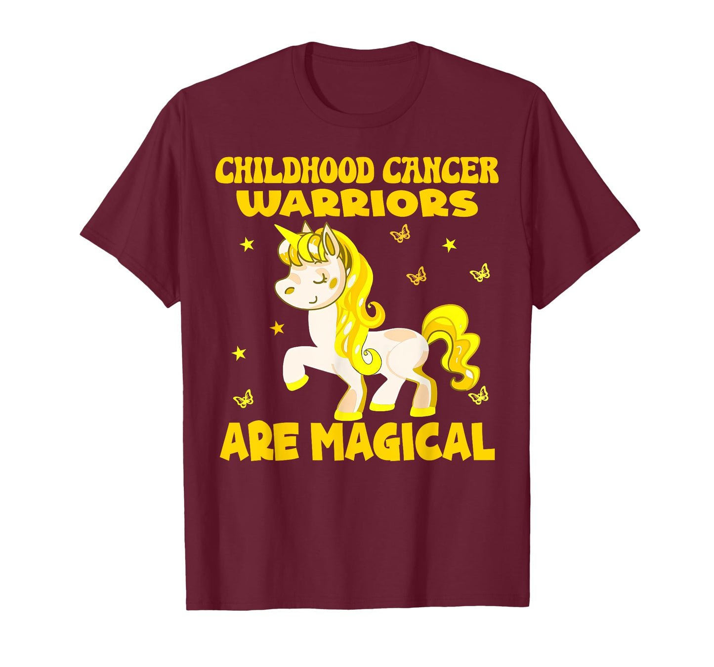 Childhood Cancer Warriors are Magical Cute Unicorn Girl Kids T-Shirt