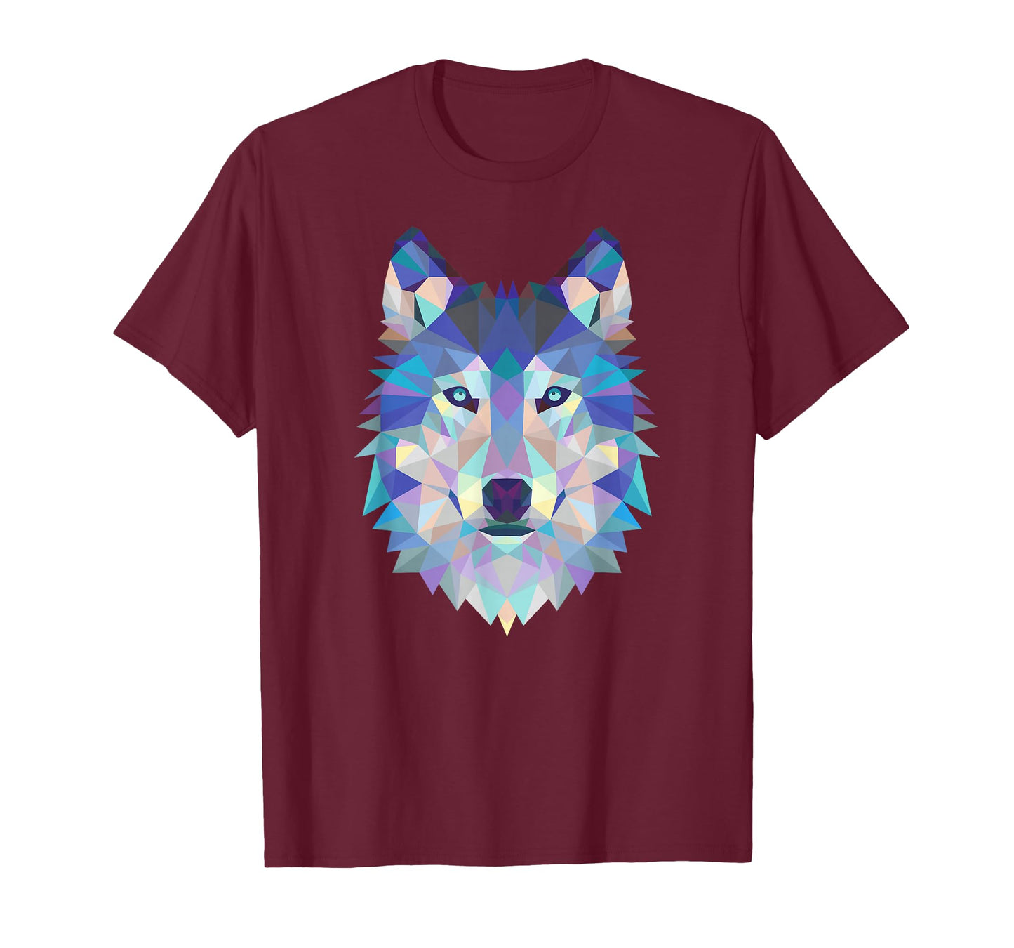 Cool Wolf Face Geometric Art Wildlife Animal Lovers T-Shirt