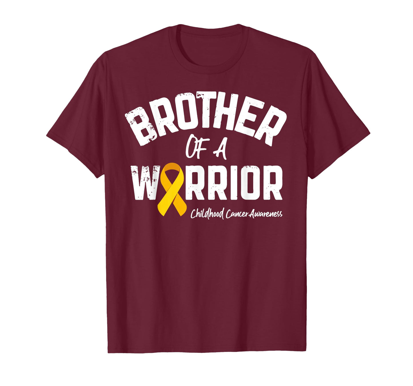 Brother Of A Warrior Childhood Cancer Awareness Boys Men T-Shirt
