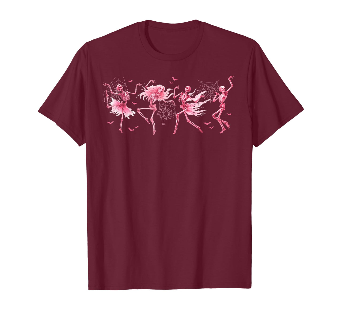 Spooky Skeleton Ballet Dancing Halloween Costumes Women T-Shirt