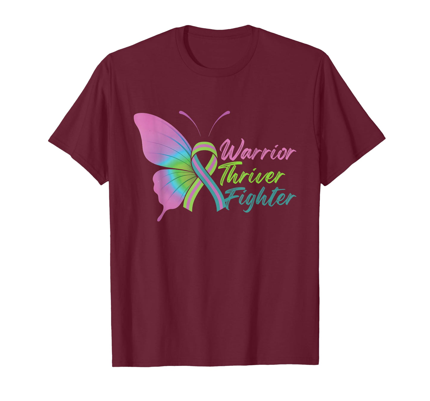 Warrior Thriver Fighter Metastatic Breast Cancer Butterfly T-Shirt