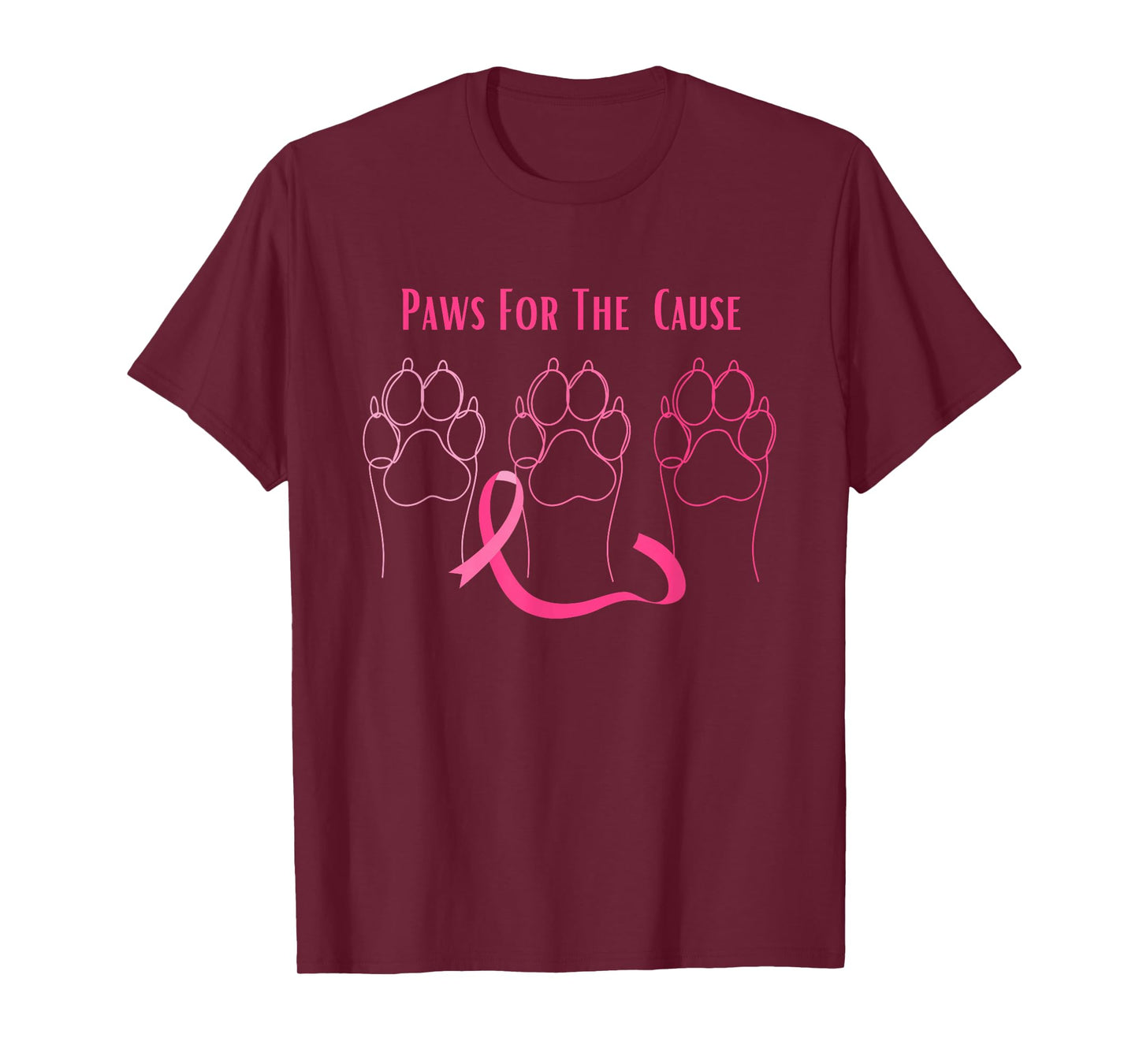 Paws for The Cause Dog Breast Cancer Awareness T-Shirt