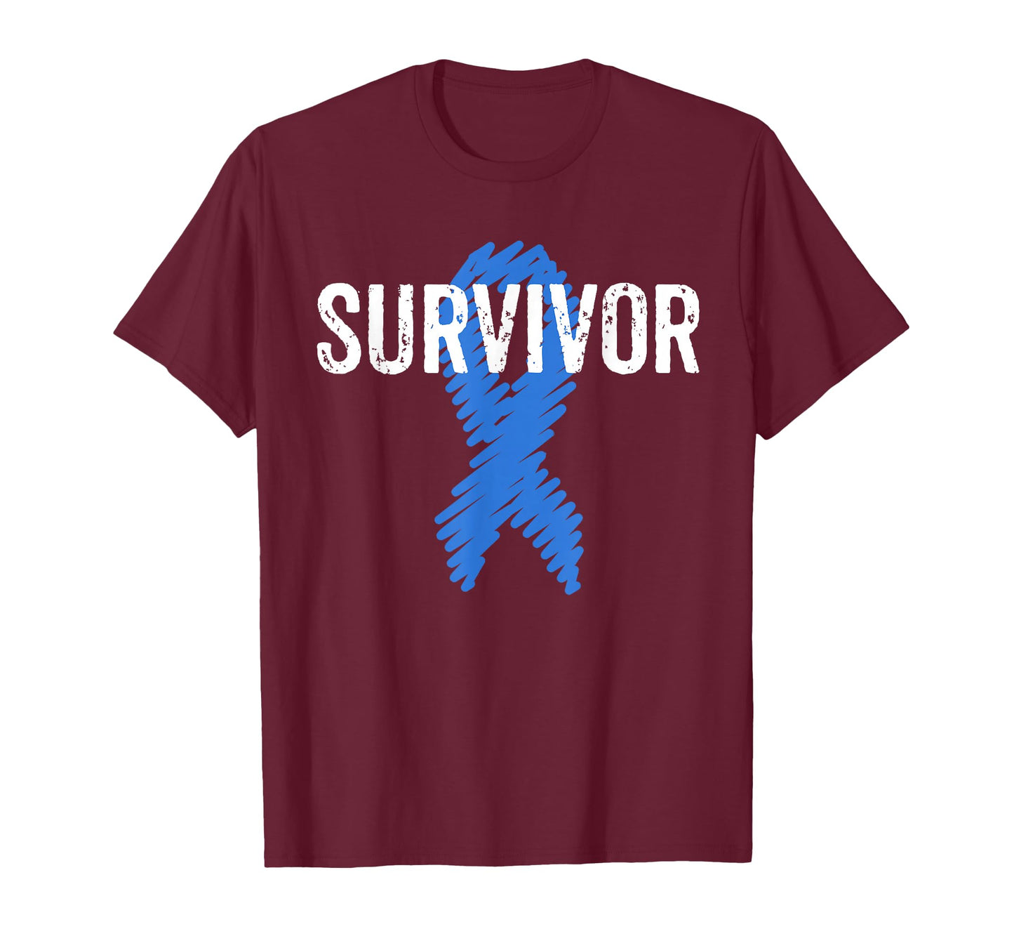 Colon Cancer Survivor Awareness Colonoscopy Blue T-Shirt