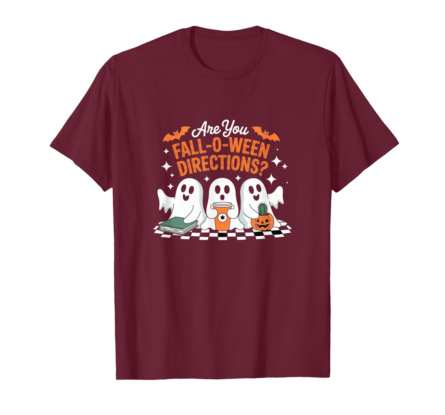 are You Fall-O-Ween Directions? - Funny 3 Ghost Halloween T-Shirt