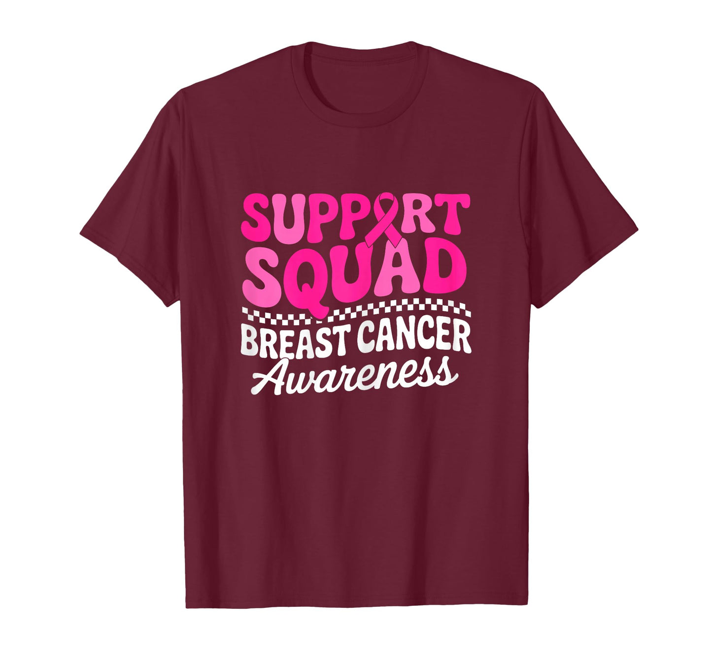 Breast Cancer Support Squad Pink Ribbon Pink Family Matching T-Shirt