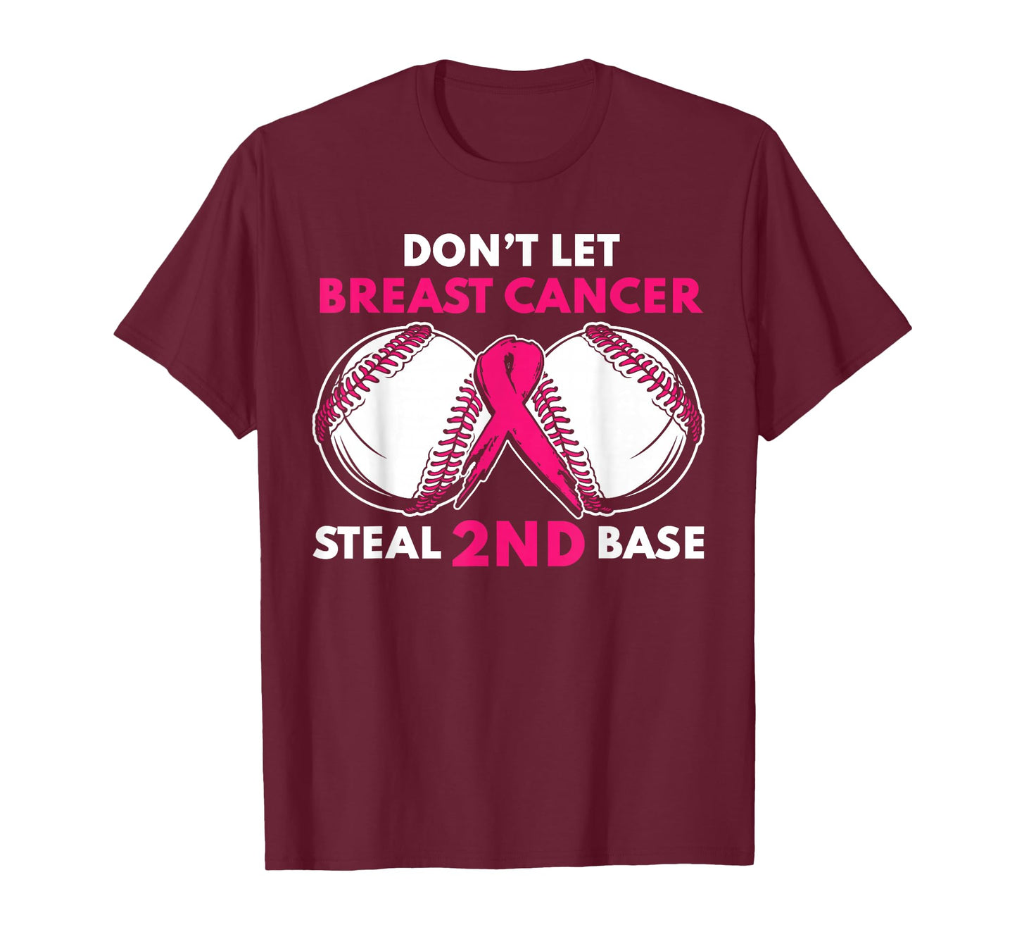Breast Cancer Awareness Month Cute Baseball Pink October T-Shirt