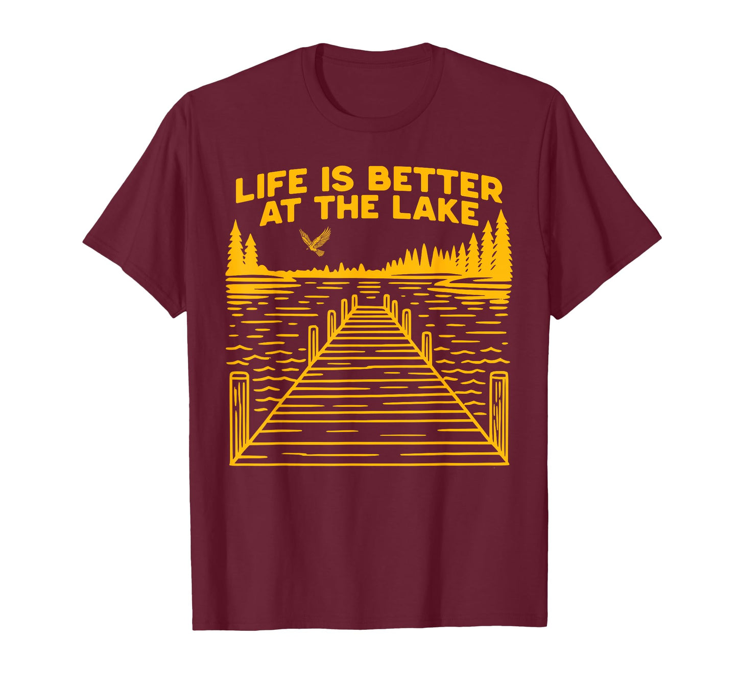 LIFE IS BETTER AT THE LAKE Tee Nature Cabin Wilderness T-Shirt
