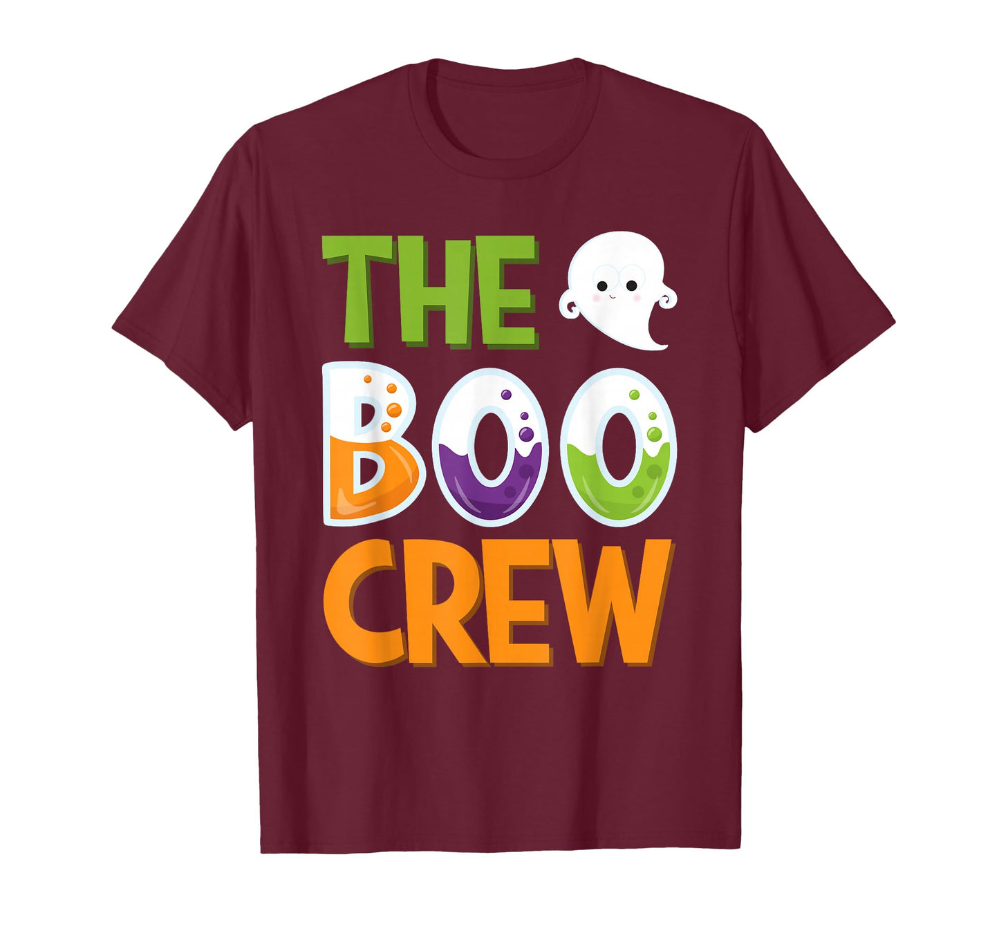 Halloween Ghost The Boo Crew Costume Matching Women Kids Men T-Shirt