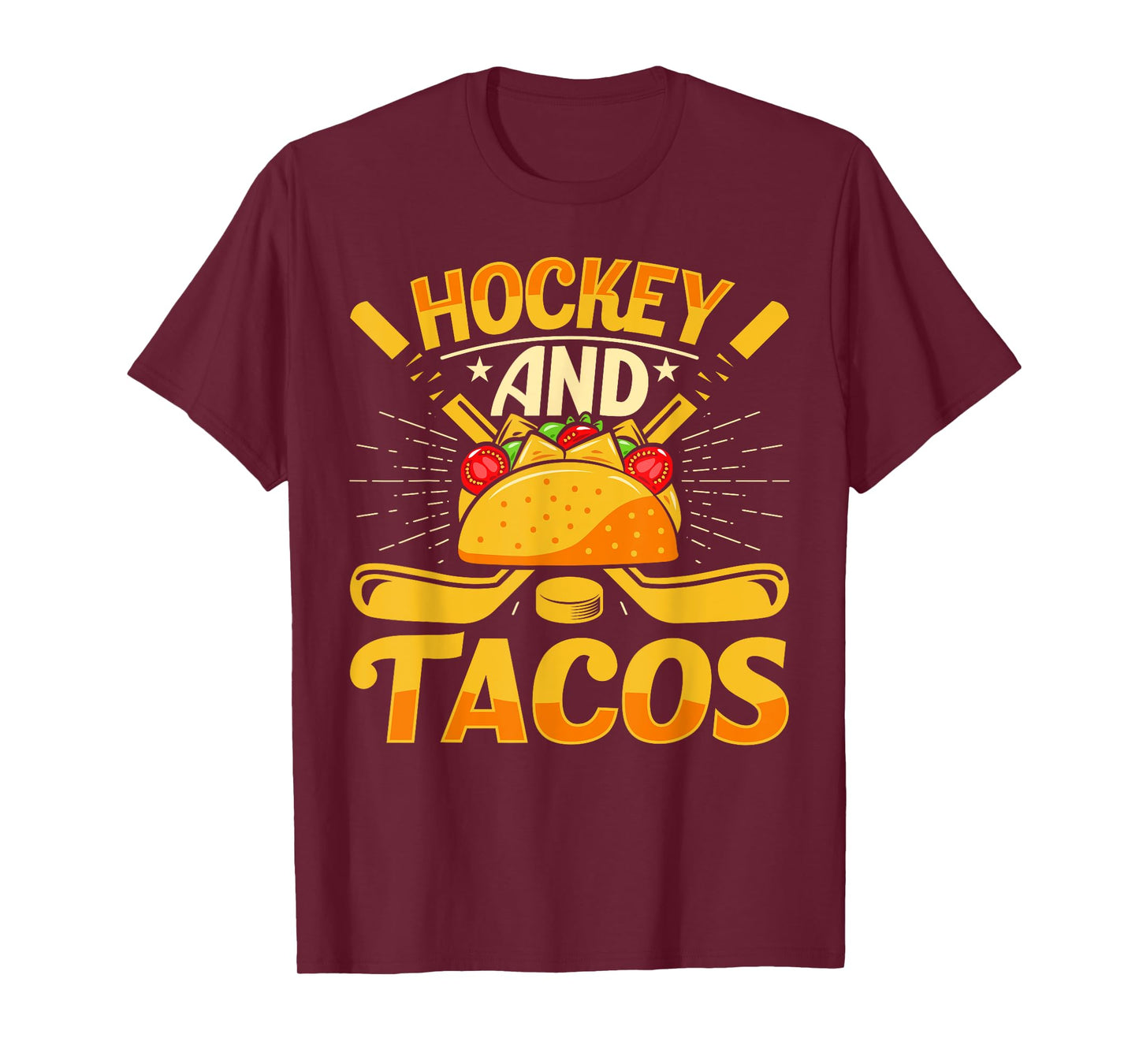 Hockey and Tacos Funny Ice Hockey Lover Youth Player Kids T-Shirt