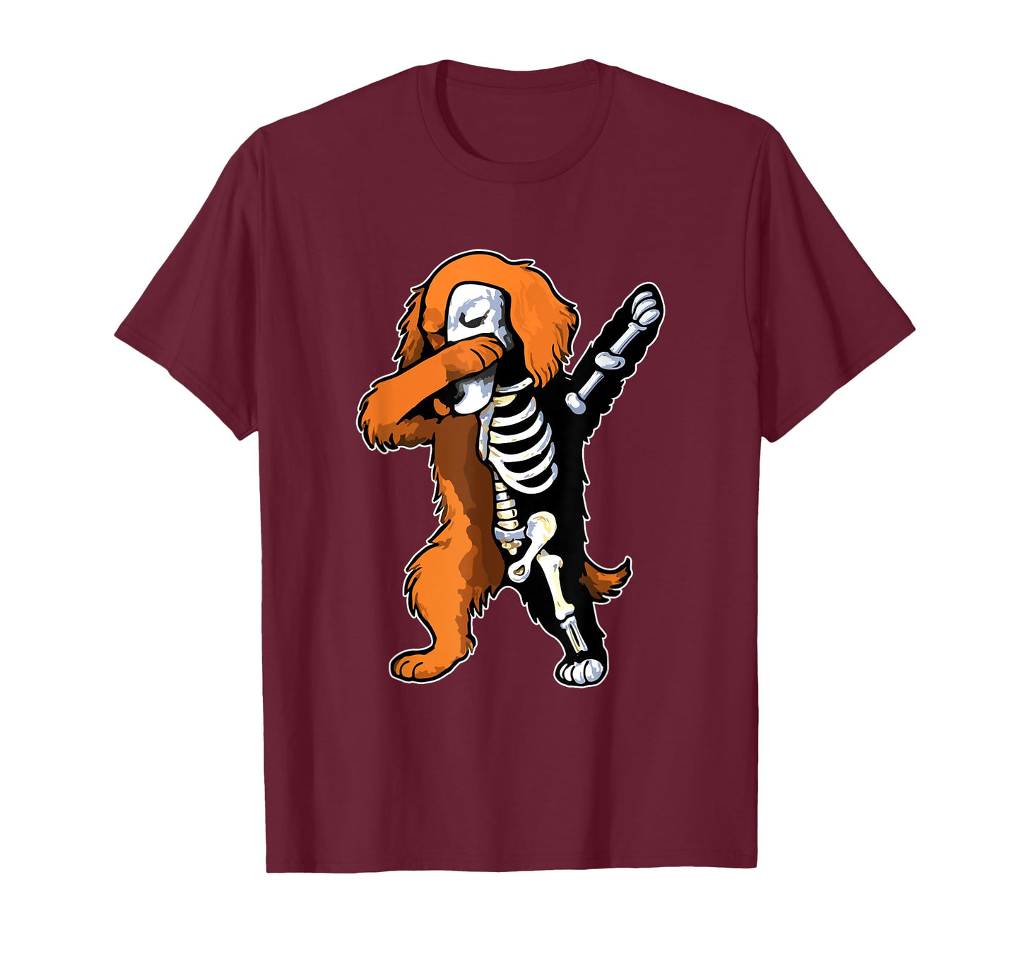 Dabbing Irish Setter Half Skeleton Halloween Costume Owner T-Shirt
