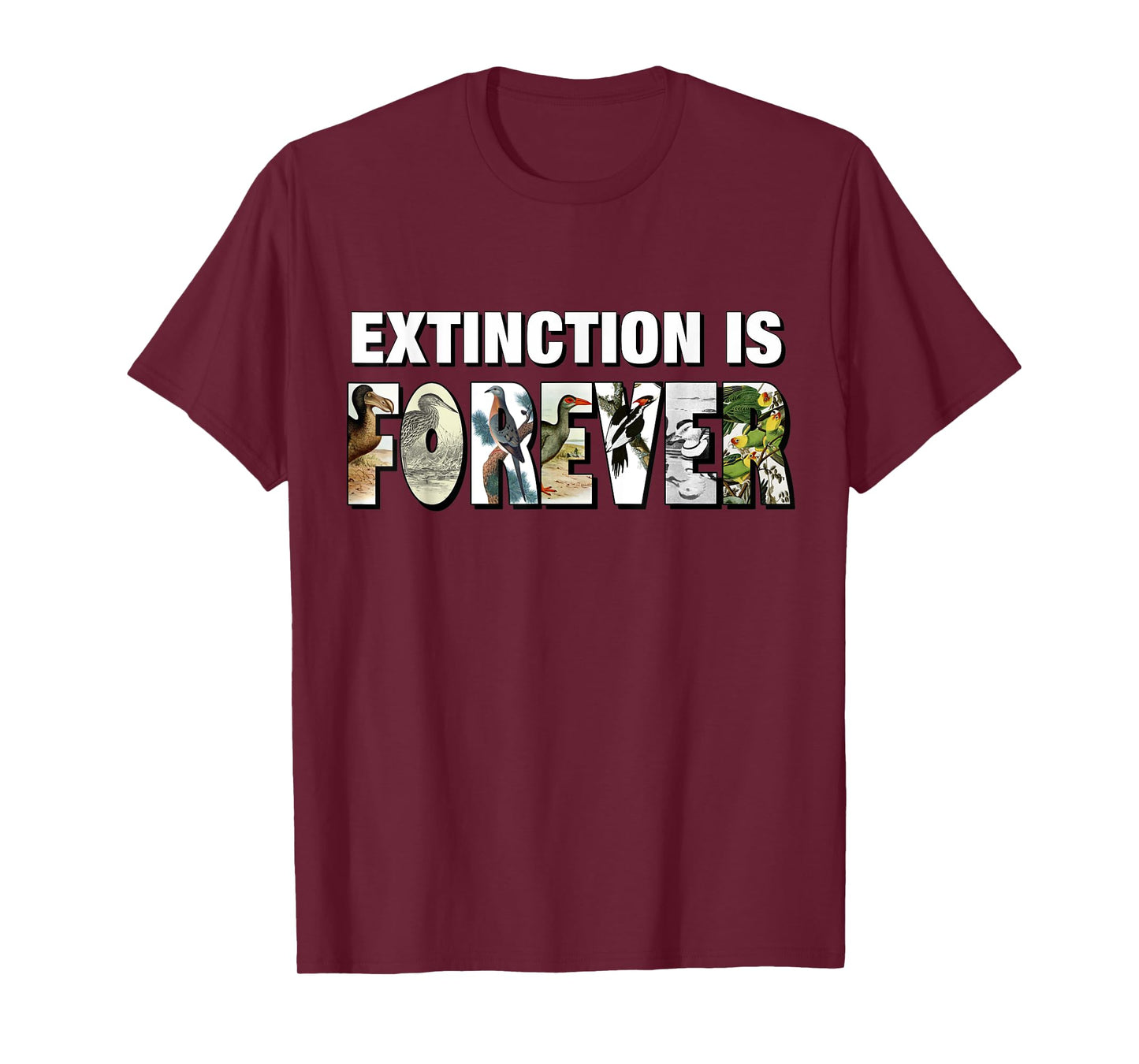 Extinction is Forever Graphic Extinct Birds Conservation T-Shirt