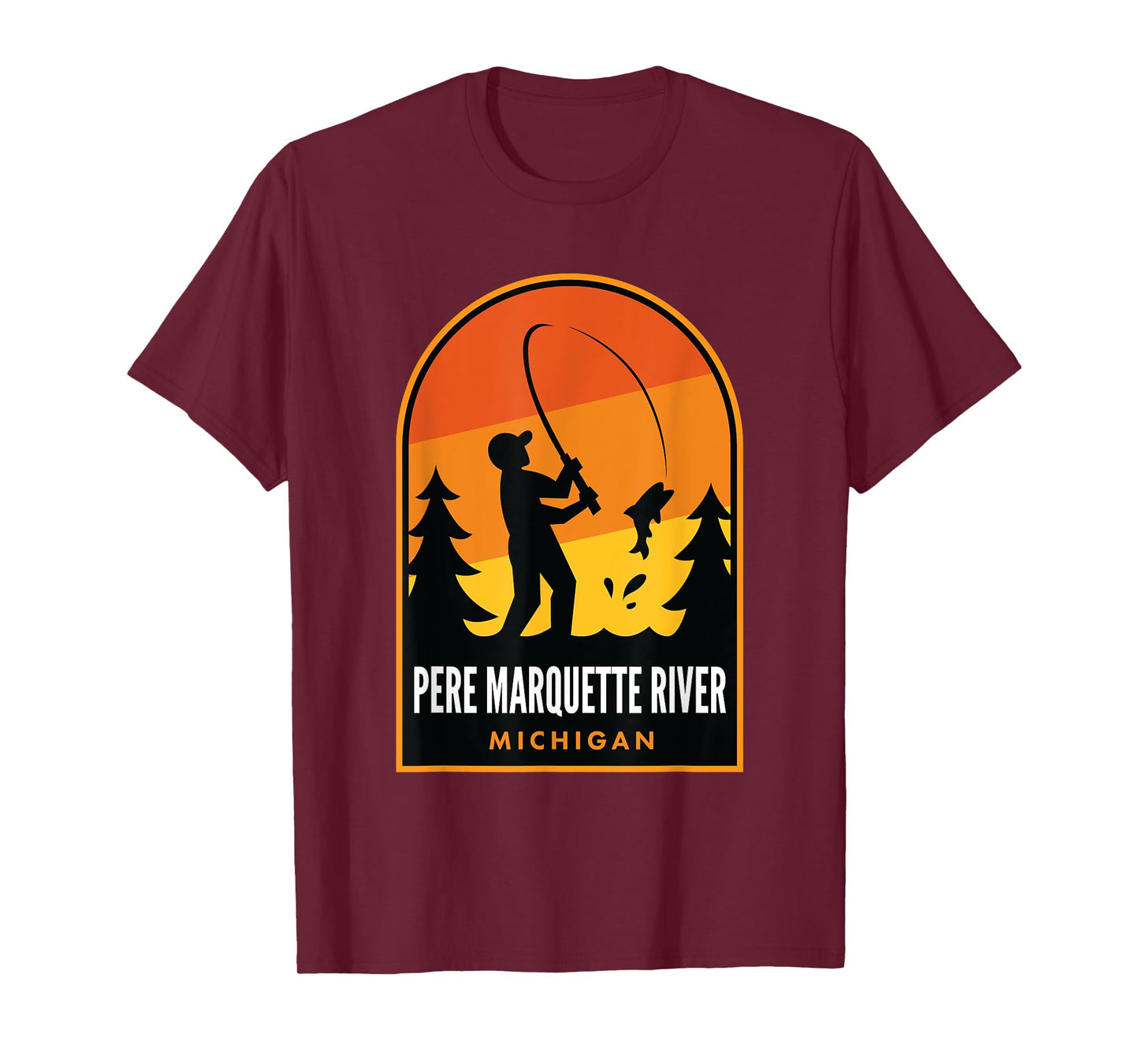 Pere Marquette River Michigan Fishing T-Shirt