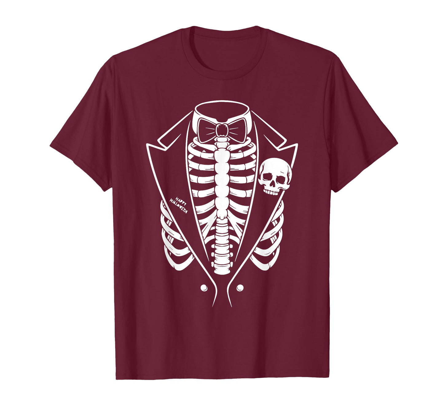 Elegant Skeleton Tuxedo Rib Cage Halloween Costume Idea Men T-Shirt