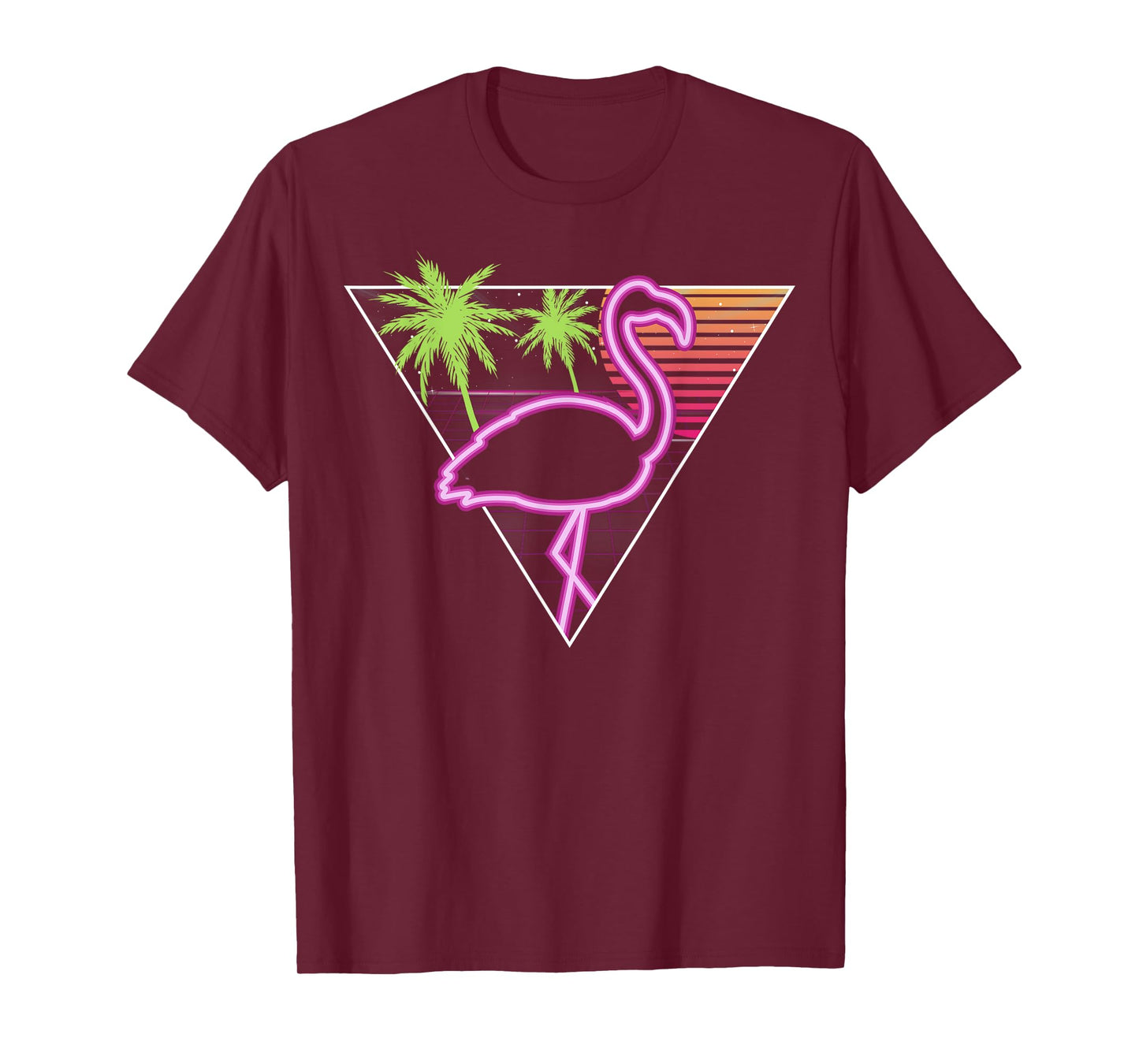 Vintage Pink Flamingo Retro Look Miami 1980s Gift Idea T-Shirt