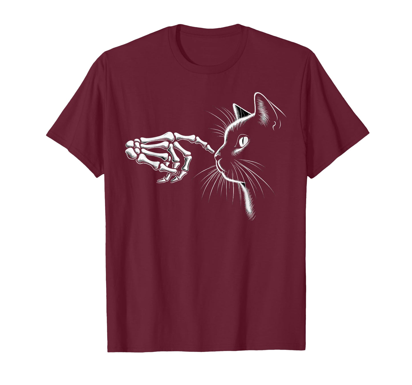 Skeleton Hand Boop Black Cat Pet for Women Men Halloween T-Shirt