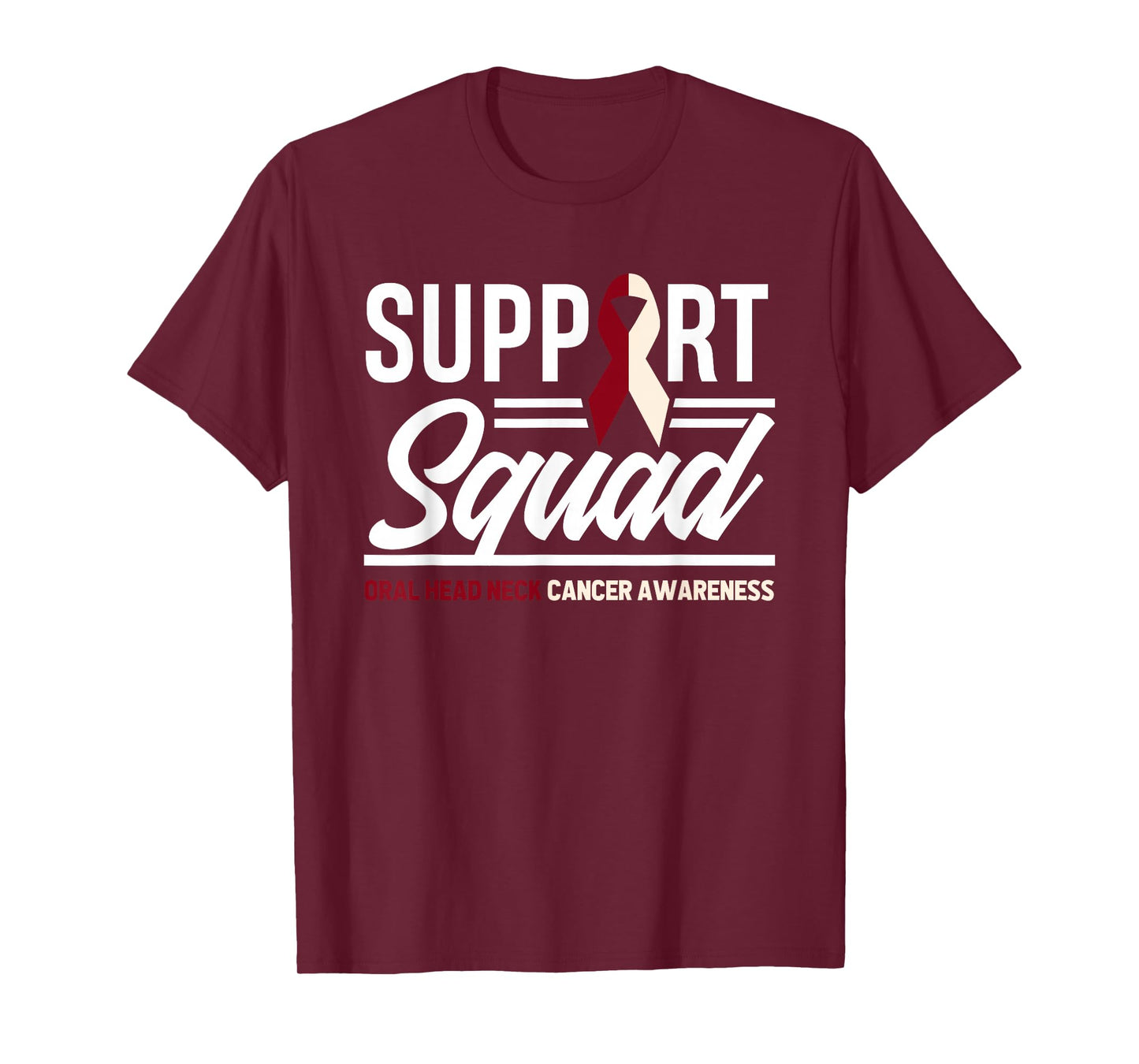 Support Squad Throat Oral Head & Neck Cancer Awareness T-Shirt