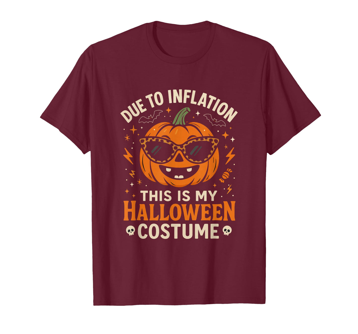 Due to Inflation Funny Pumpkin Halloween Costume T-Shirt