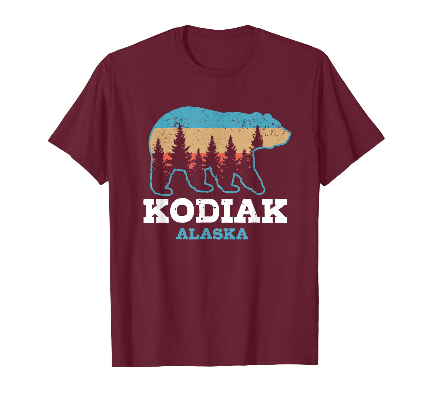 Kodiak Alaska Vintage Grizzly Bear Nature Souvenir Gift T-Shirt