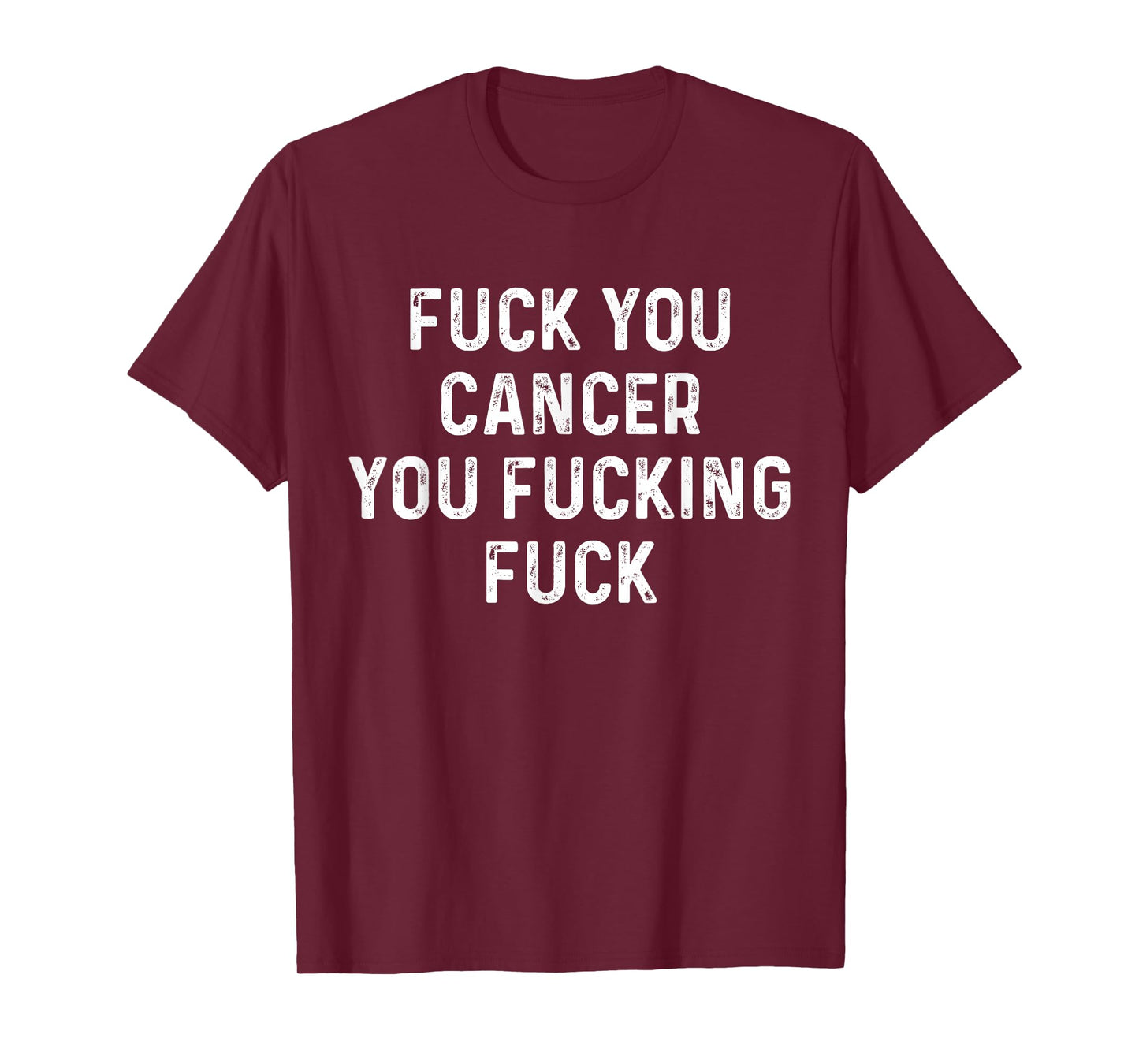 Funny Fuck Cancer T-Shirt - Black - Unisex Adult - Short Sleeve - Classic Fit - Cancer Awareness - Fuck You Cancer