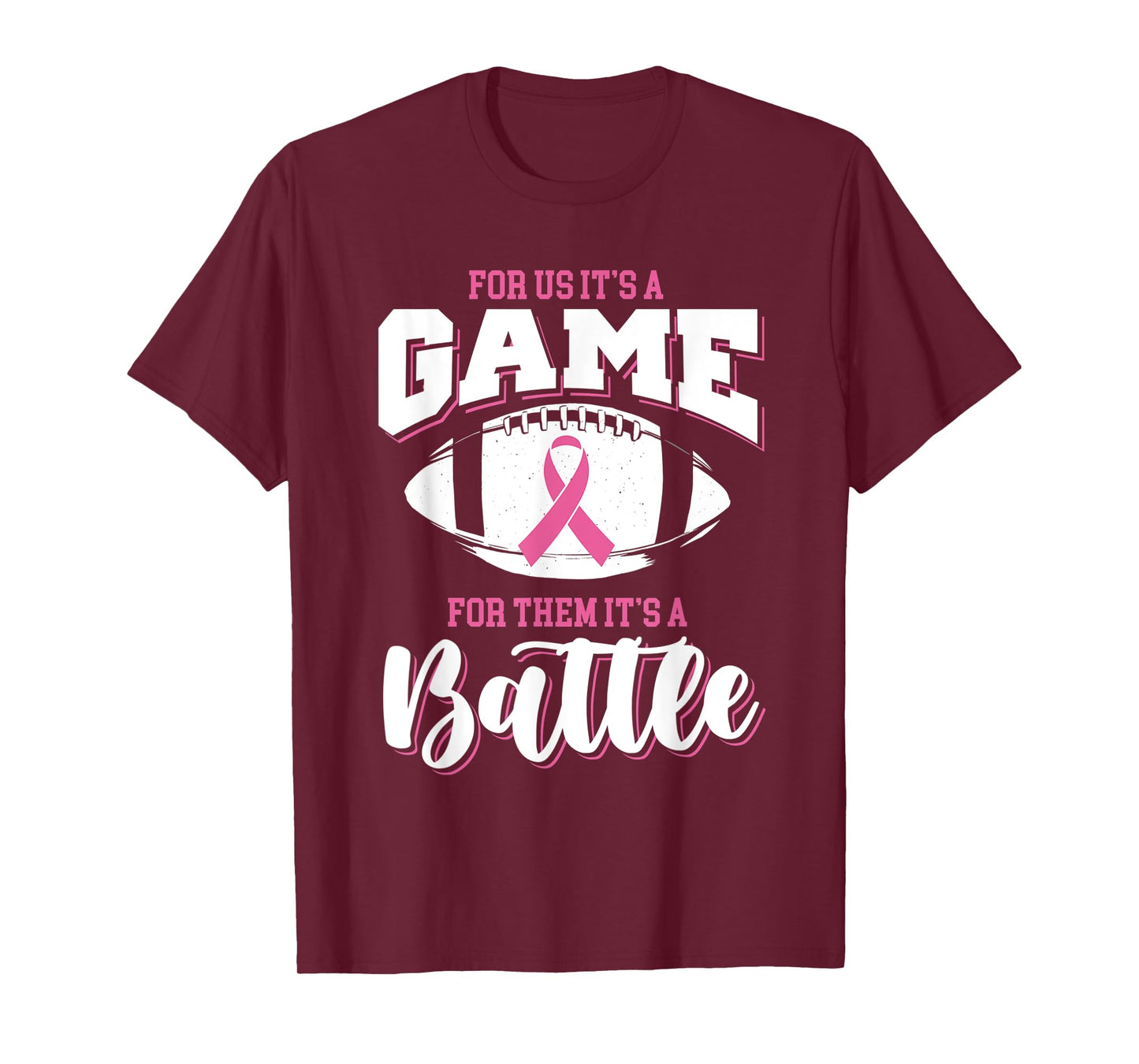 Football It's a battle breast cancer awareness T-Shirt