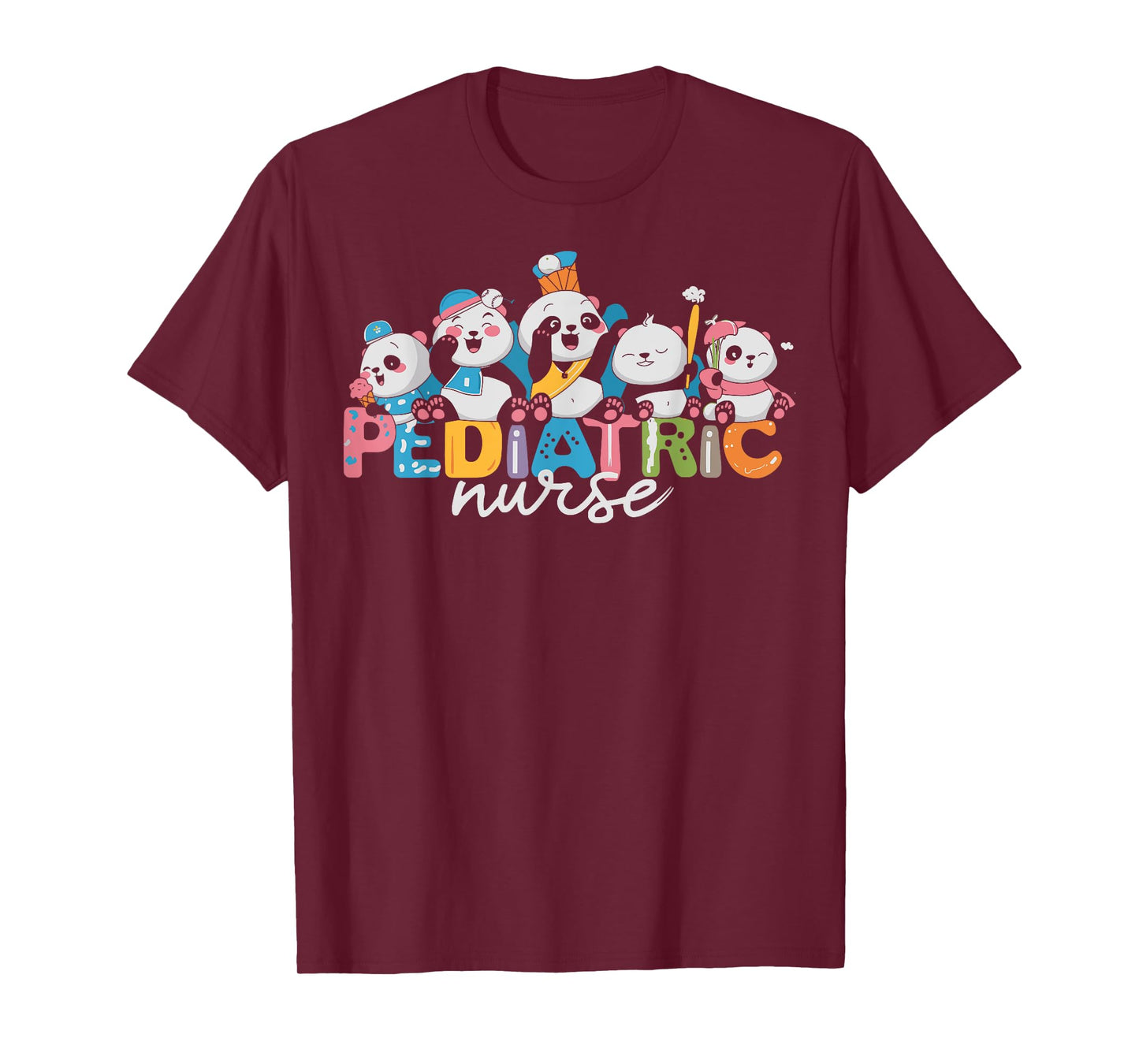 Funny Pediatric Nurse Panda For Picu Or Nicu Pediatrics T-Shirt