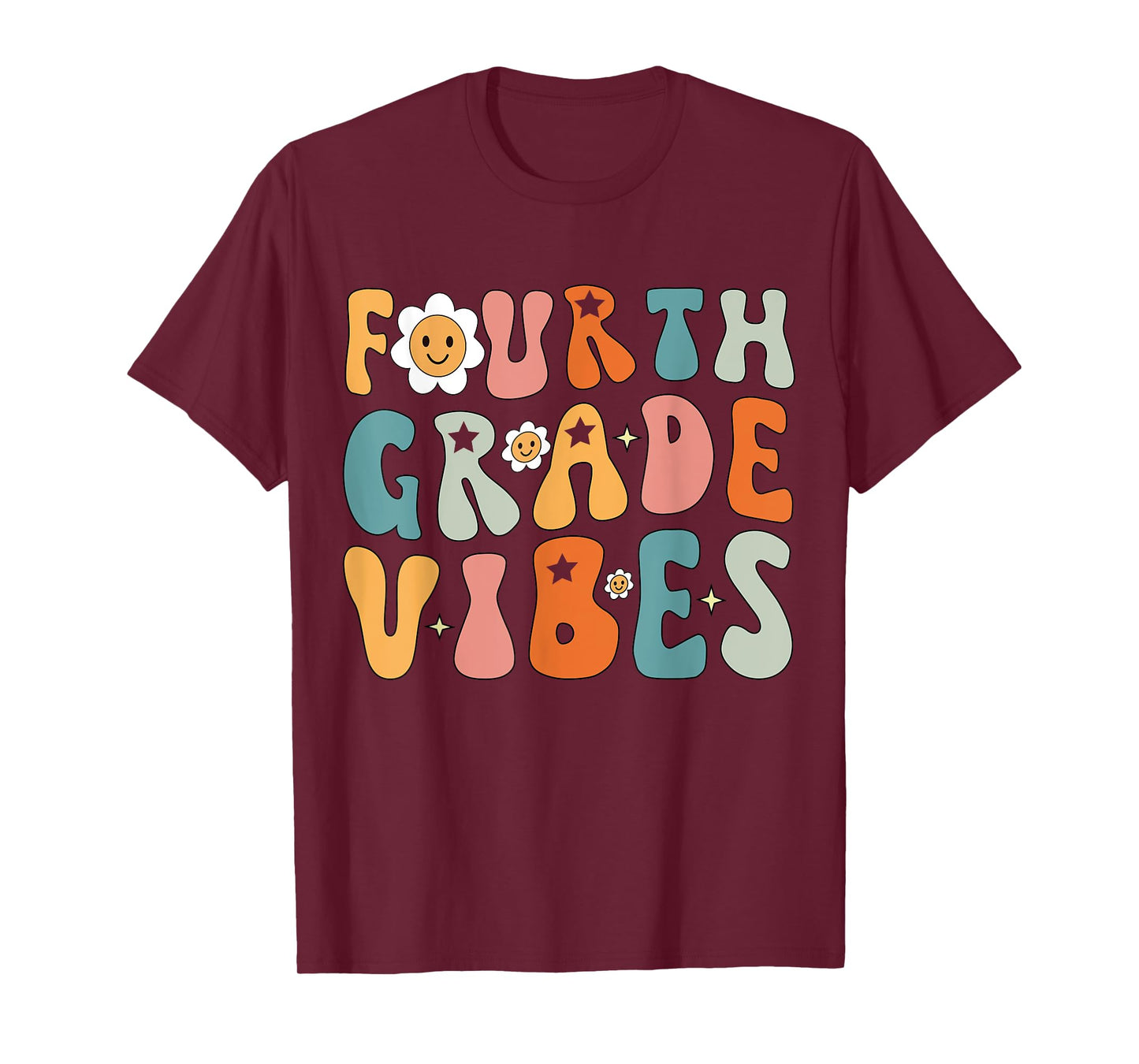 Fourth Grade Vibes, 4th Grade Team Retro 1st Day of School T-Shirt