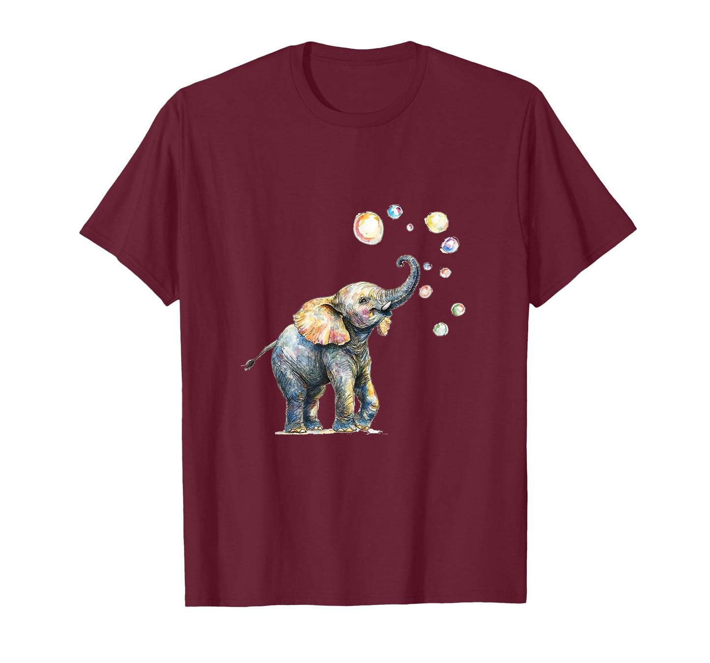Cute Elephant Blowing Bubbles Art T-Shirt