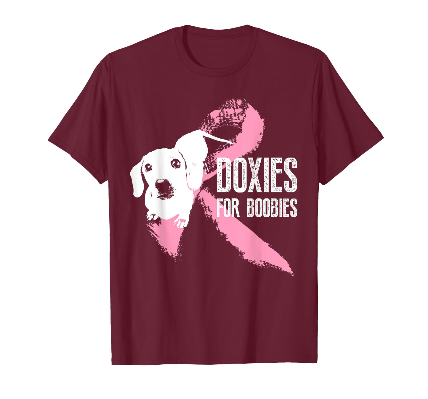 Dachshunds For Boobies Breast Cancer Awareness T-Shirt