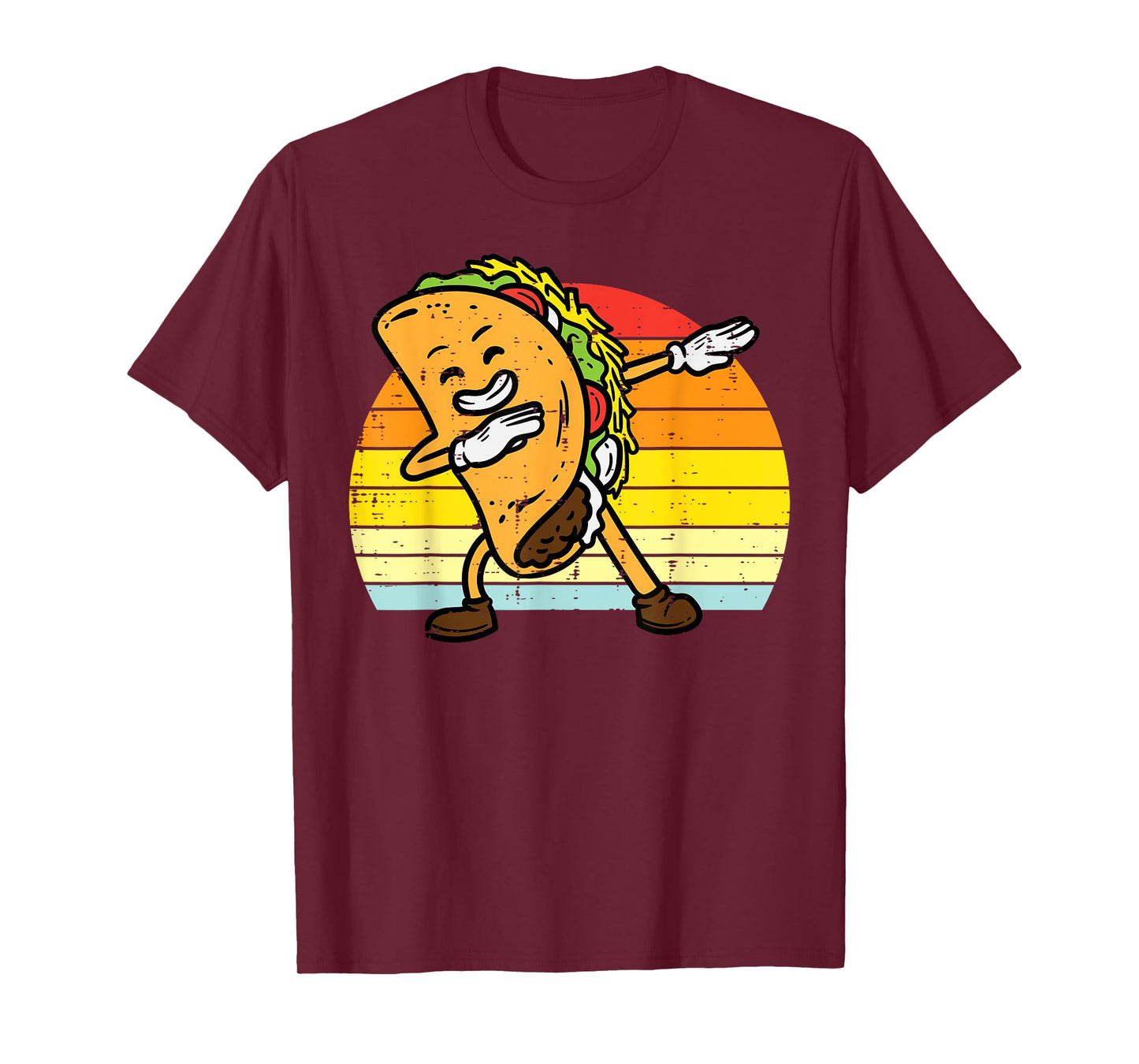 Dabbing Taco Dab Retro Cinco De Mayo Men Boys Youth Kids T-Shirt